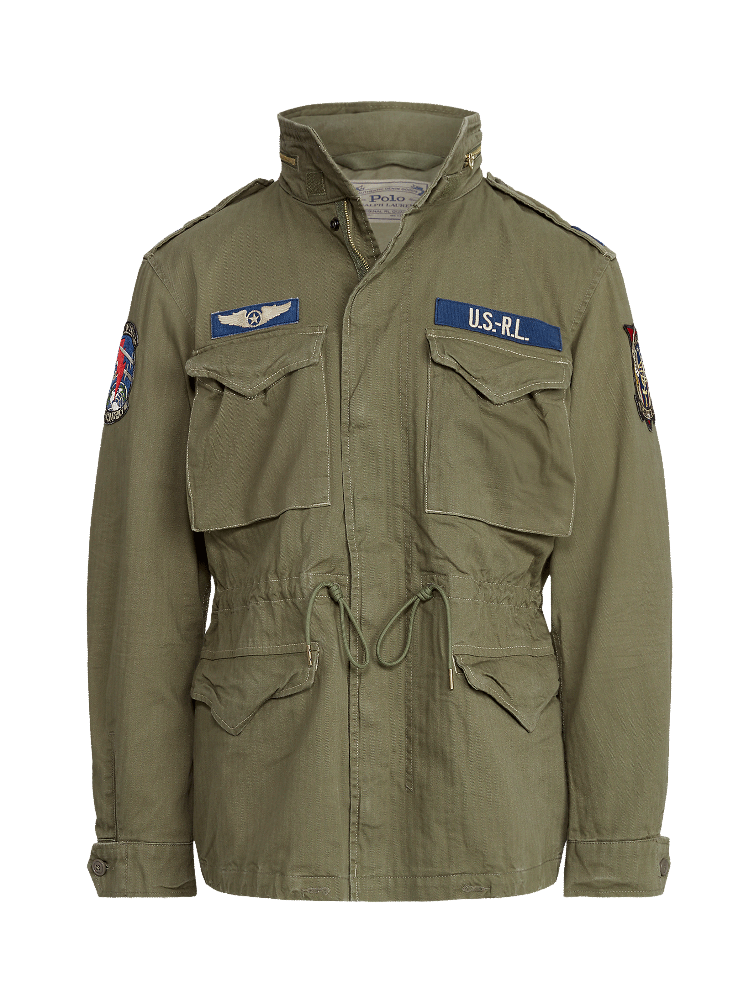 Parka courte à écussons