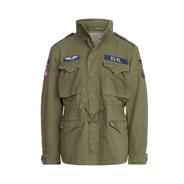 Parka courte à écussons