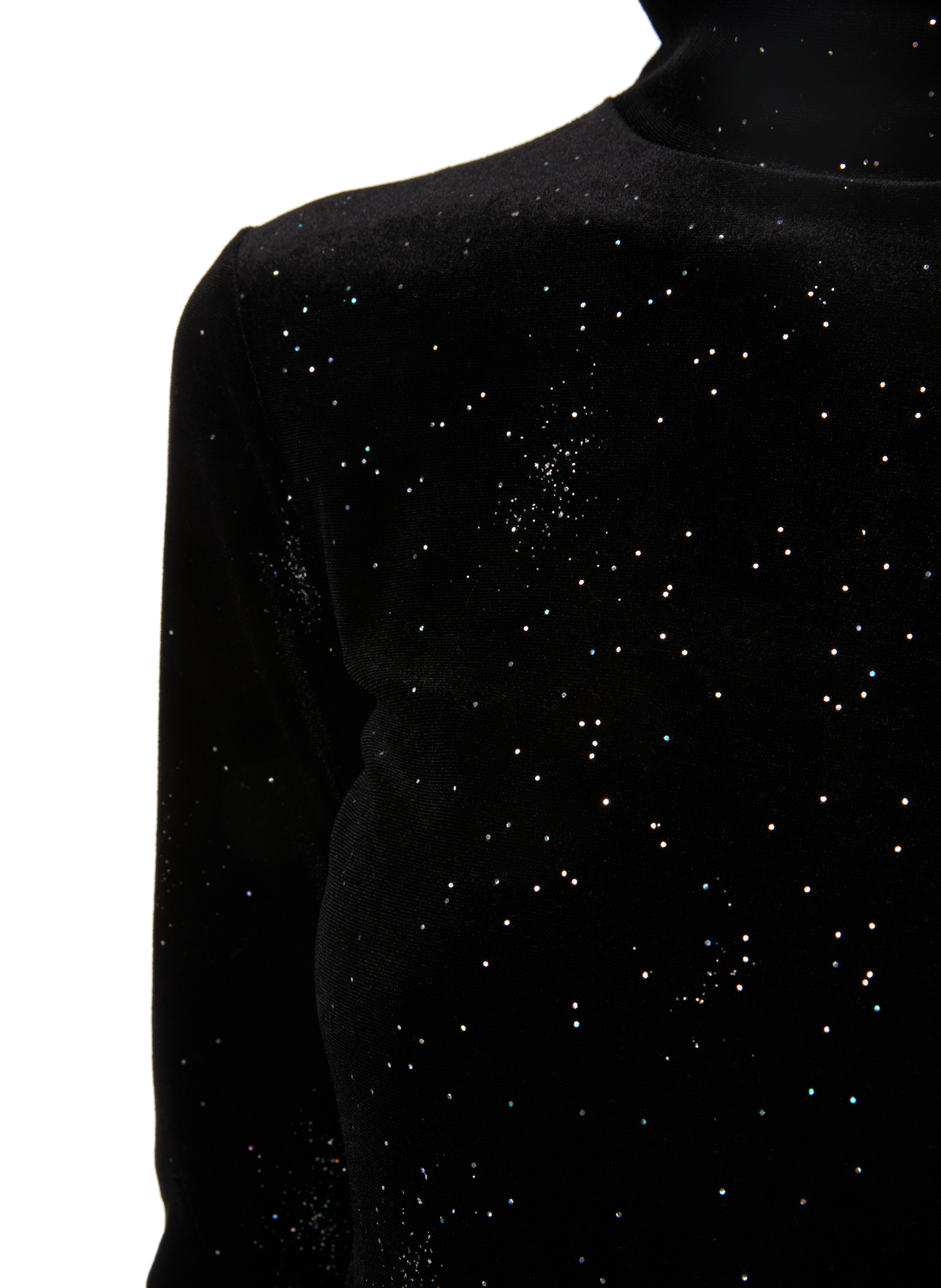 Top à manches longues en velours  SAISON 1865 Noir