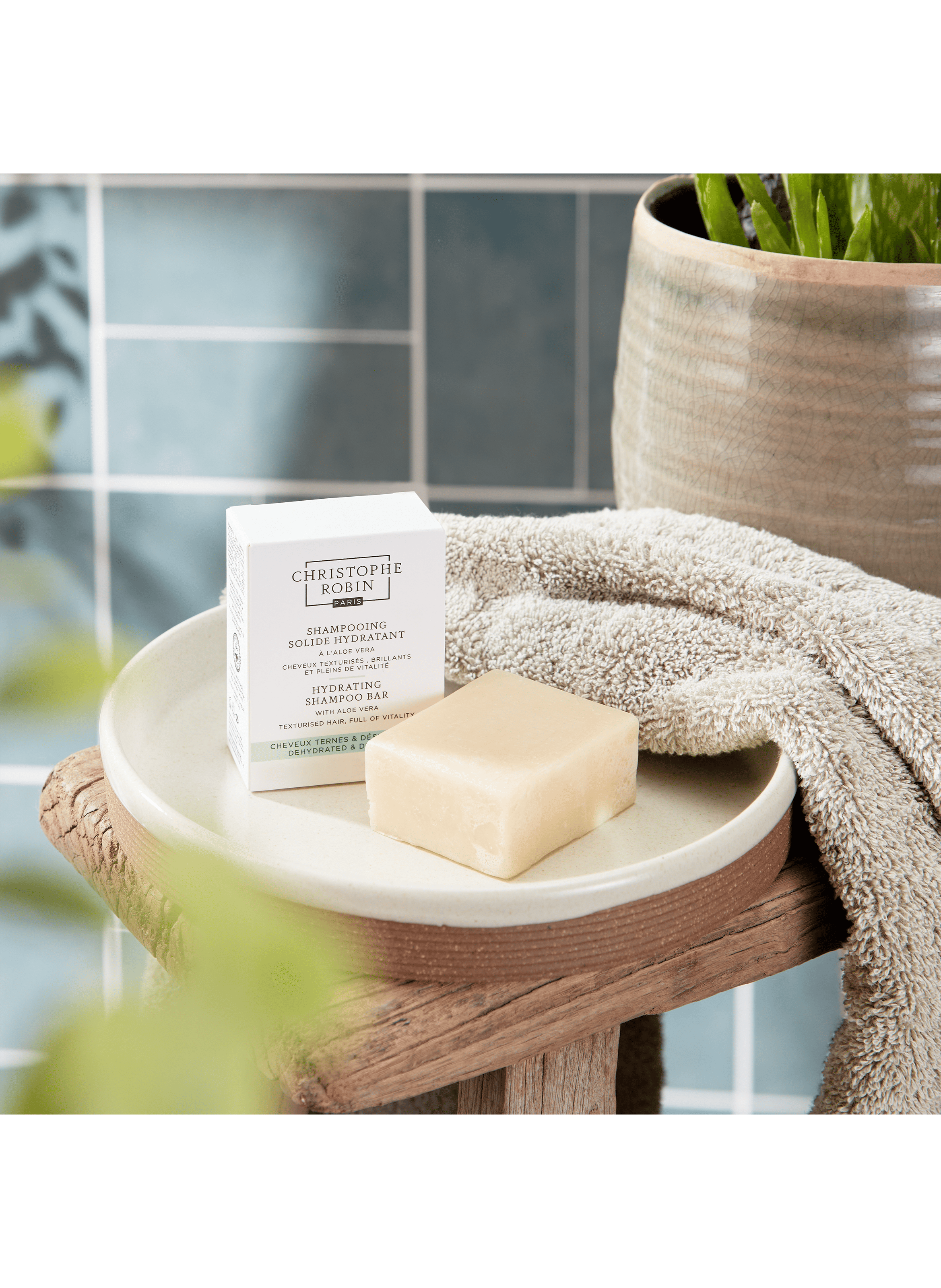 Shampooing solide hydratant à l'aloe vera CHRISTOPHE ROBIN No color