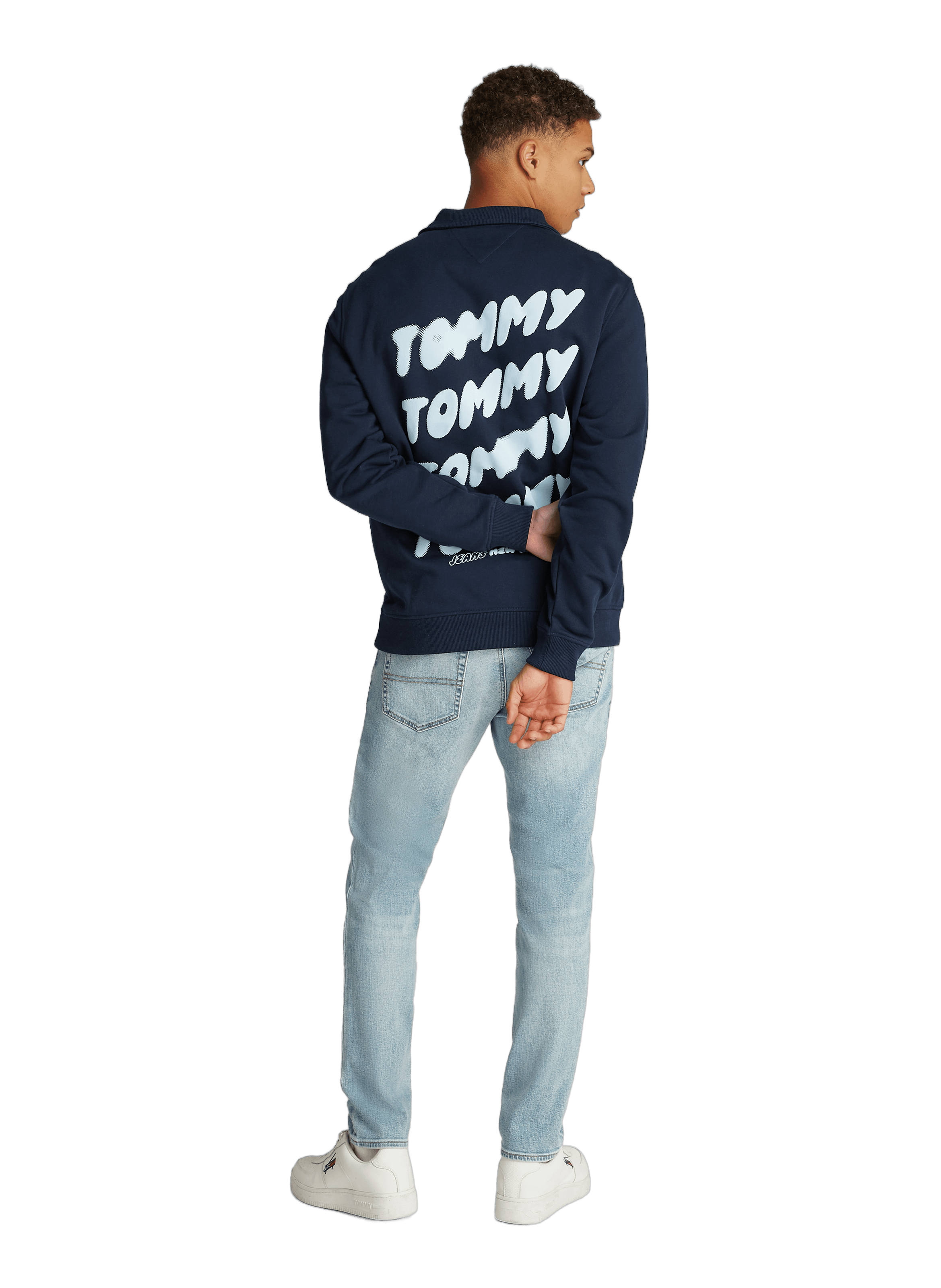 Graphic logo cotton sweatshirt TOMMY HILFIGER Blue