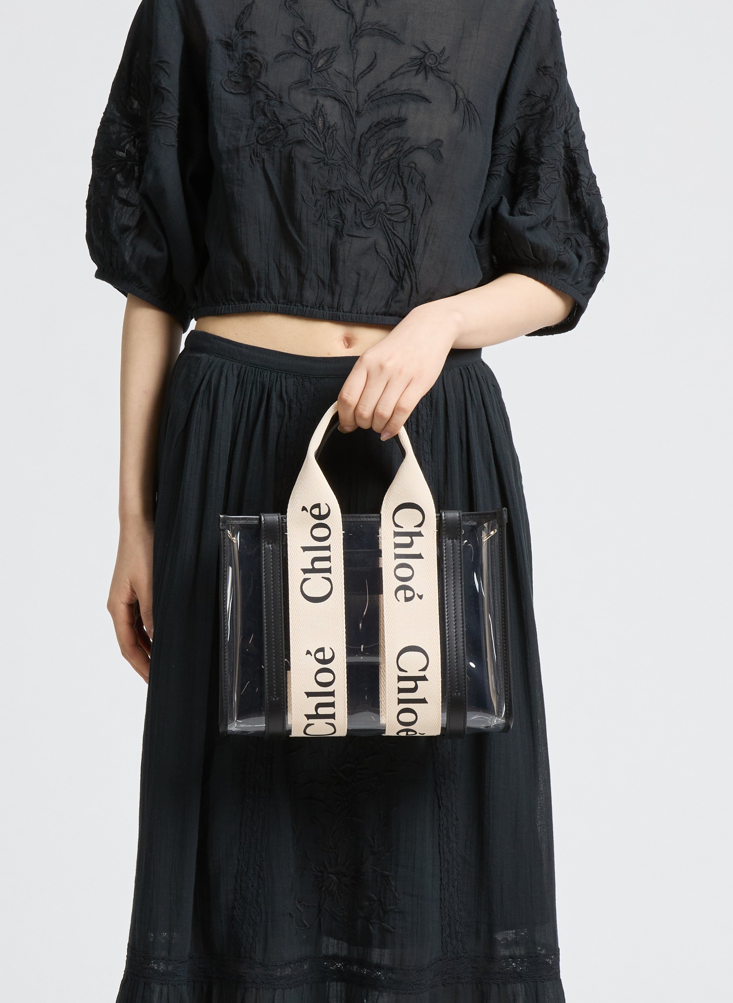 Small tote bag Woody Jelly CHLOÉ White