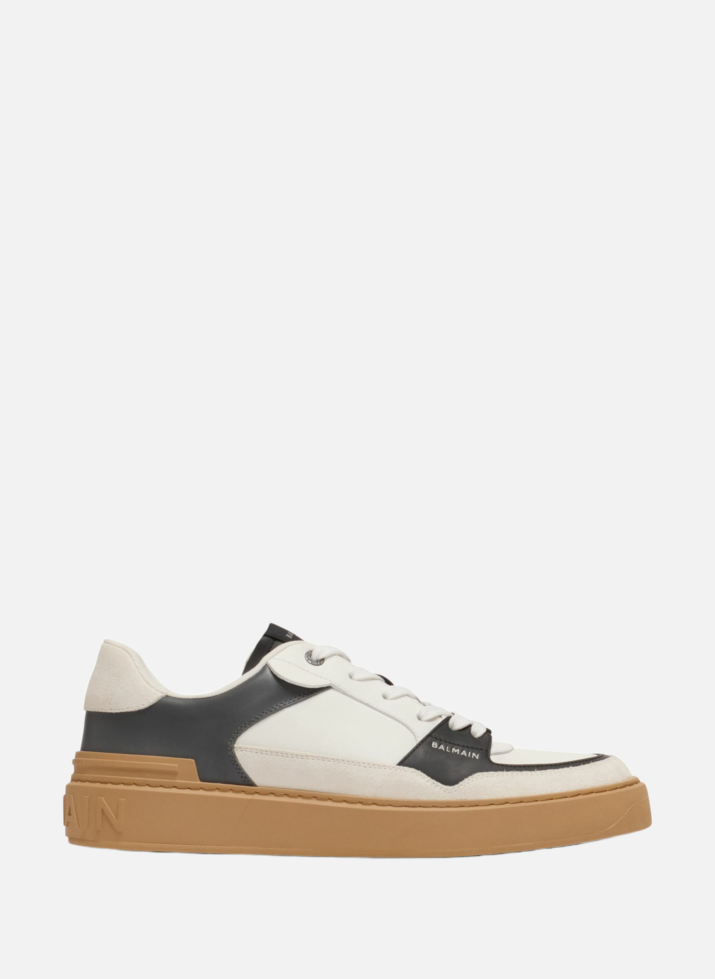 Baskets b-court flip en cuir BALMAIN Gris