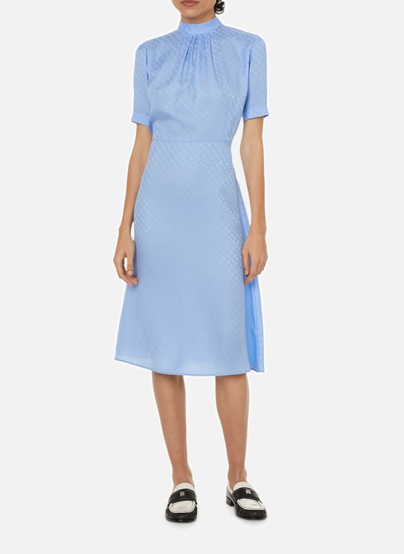 Robe monogrammé en soie Bleu by GIVENCHY GIVENCHY Robe monogrammé en soie Bleu