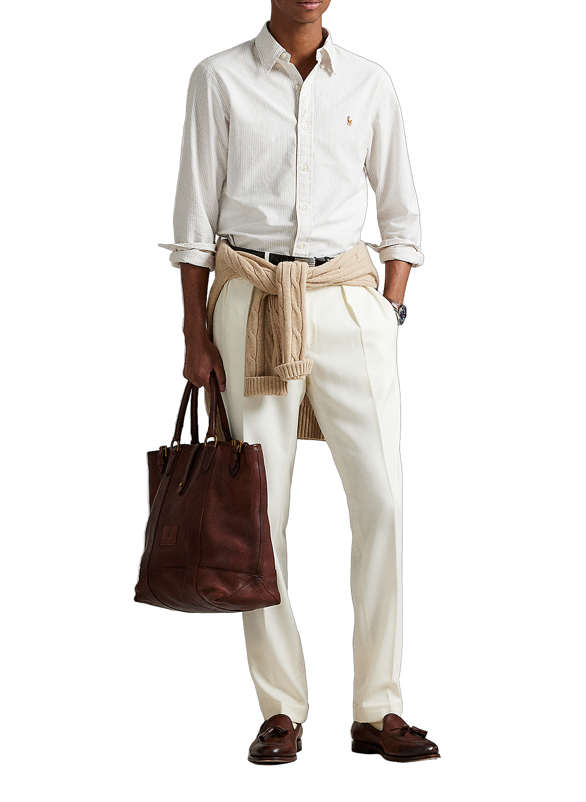 Striped cotton Shirt POLO RALPH LAUREN Khaki