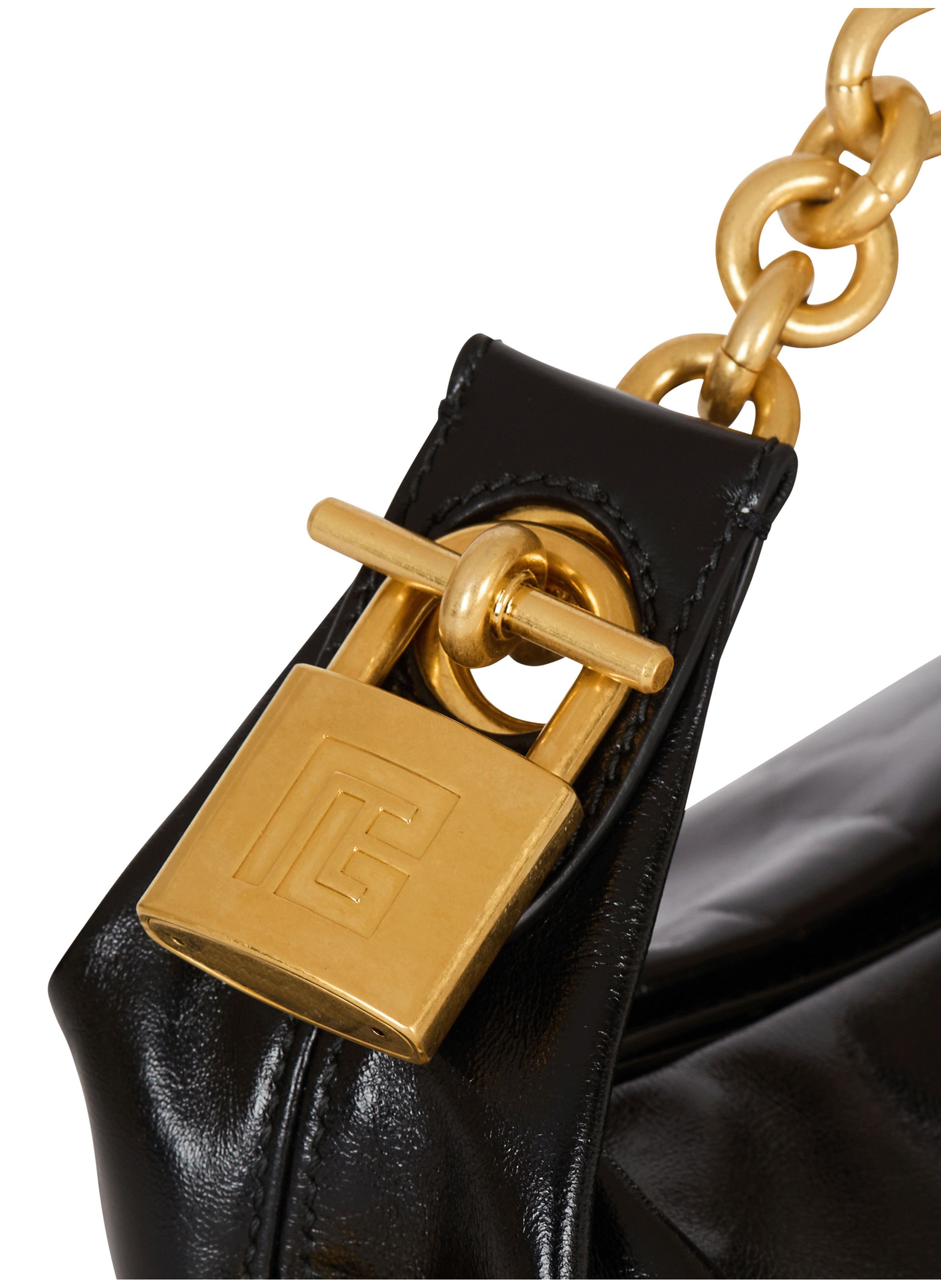 Sac sync mini en cuir de veau BALMAIN Noir