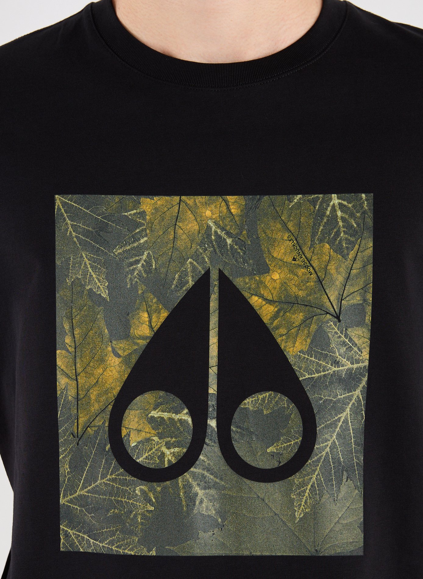 Biker-style cotton t-shirt MOOSE KNUCKLES Black