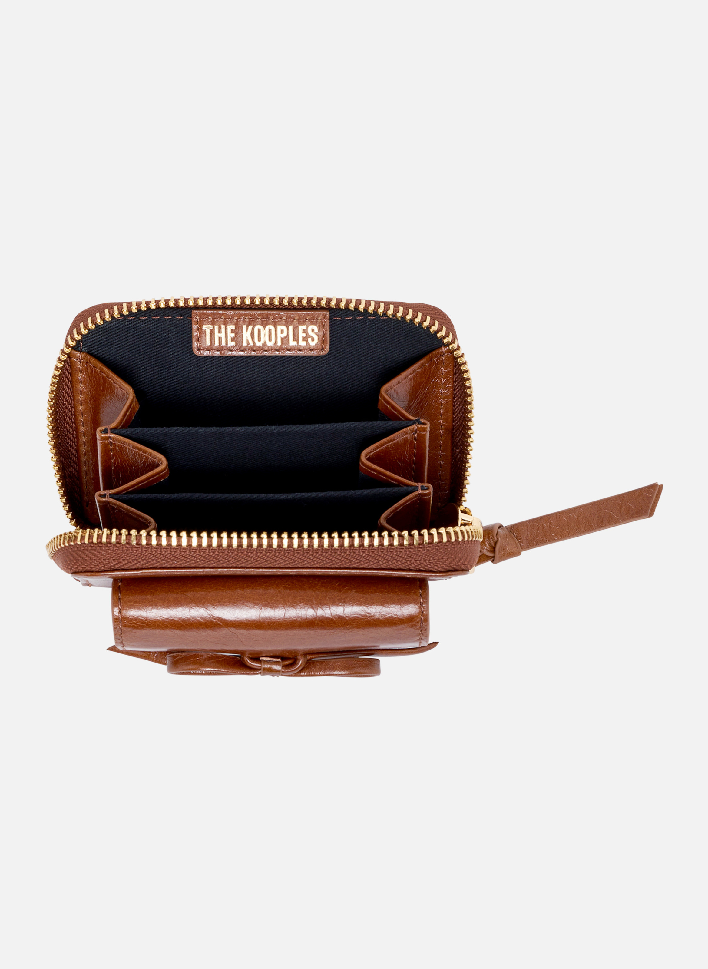 Porte monnaie amelia en cuir THE KOOPLES Marron