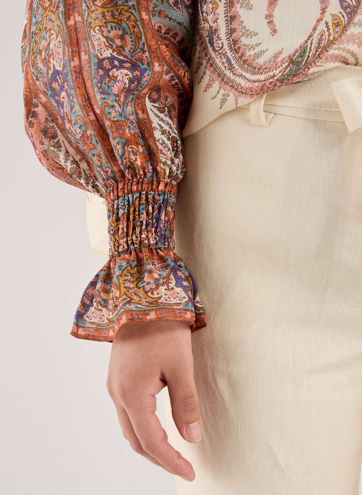 Blouse col lavallière Rhiannon ZIMMERMANN Multicolore