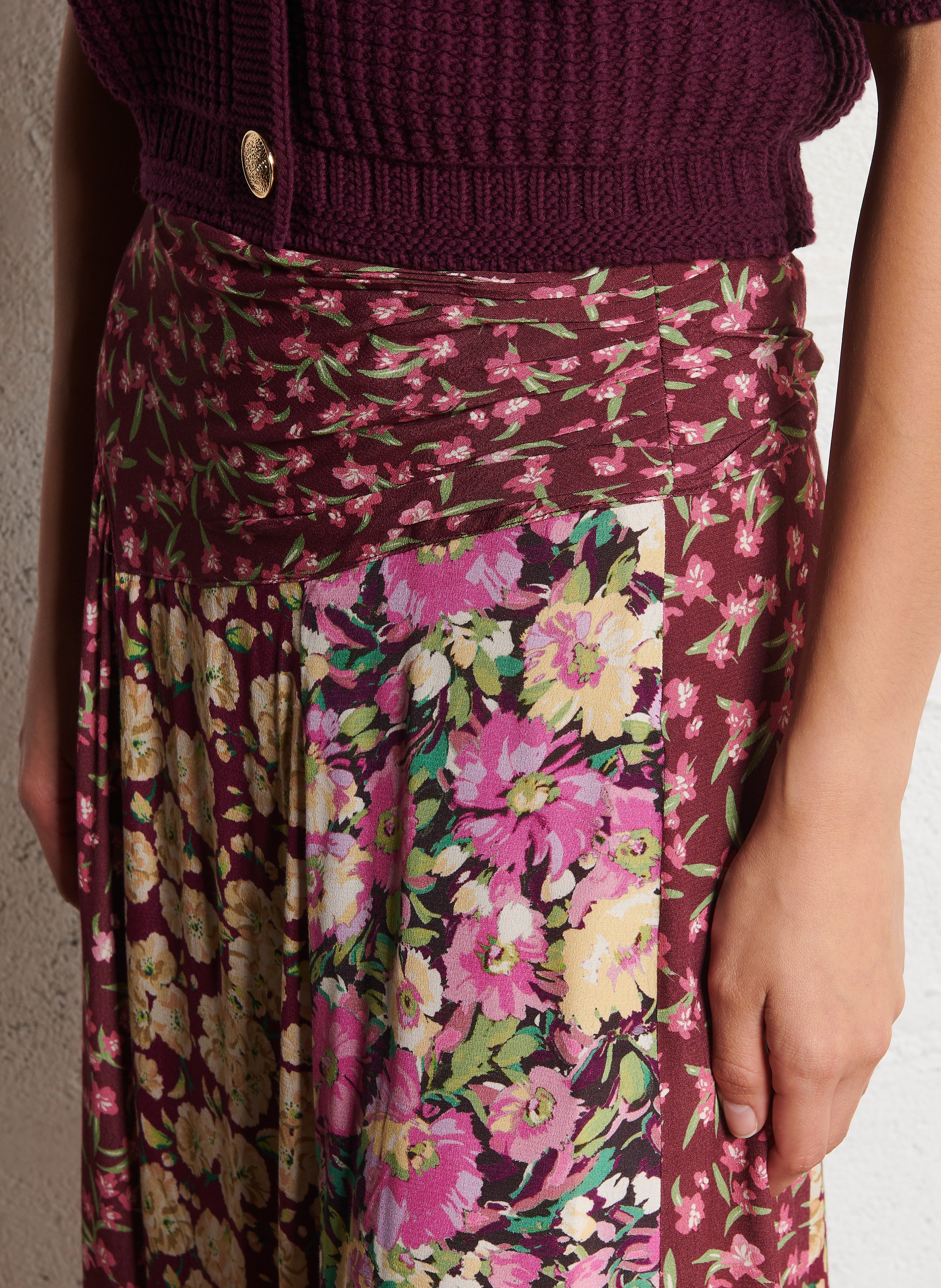 Jupe longue imprimée ilixia BA&SH Violet