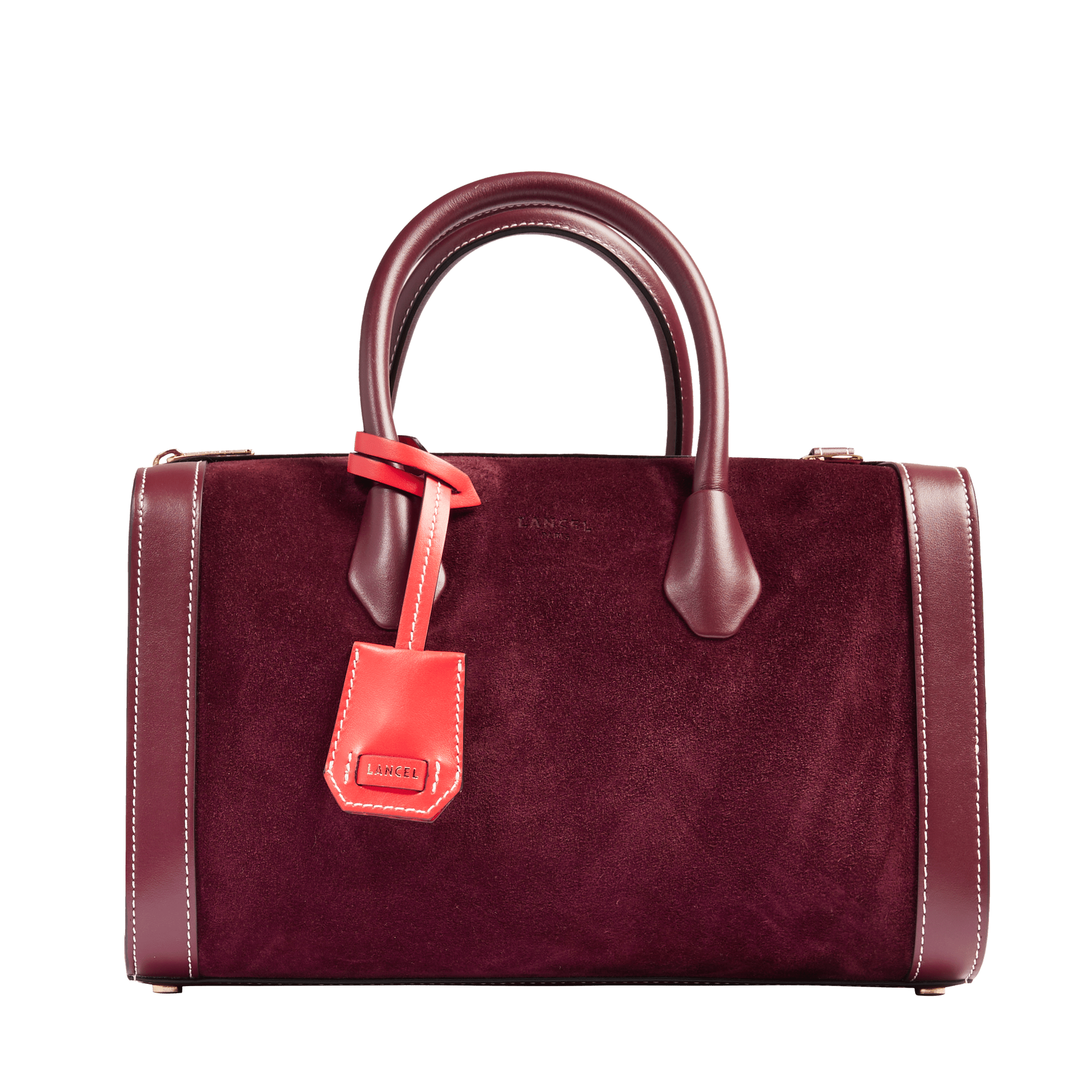 LANCEL Sac bowling m bcbg de lancel en cuir Violet