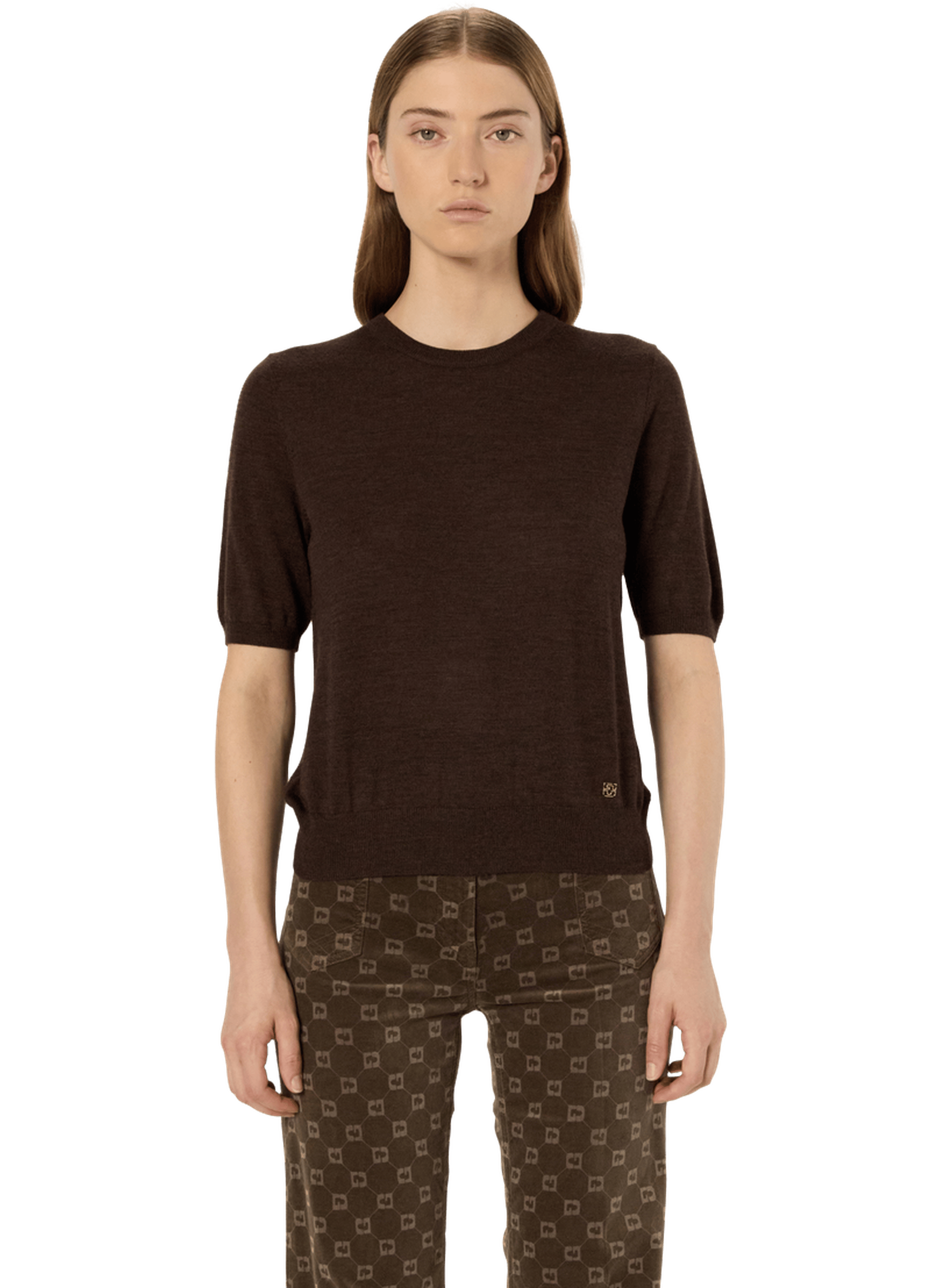 Col rond sans manche en laine fine - elsa GERARD DAREL Marron