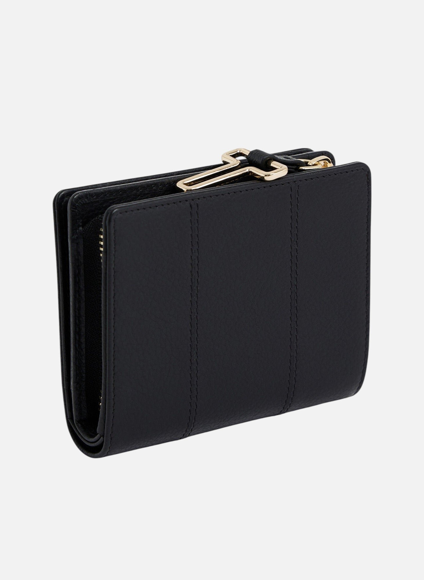 Petit portefeuille juliette en cuir grainé LE TANNEUR Noir