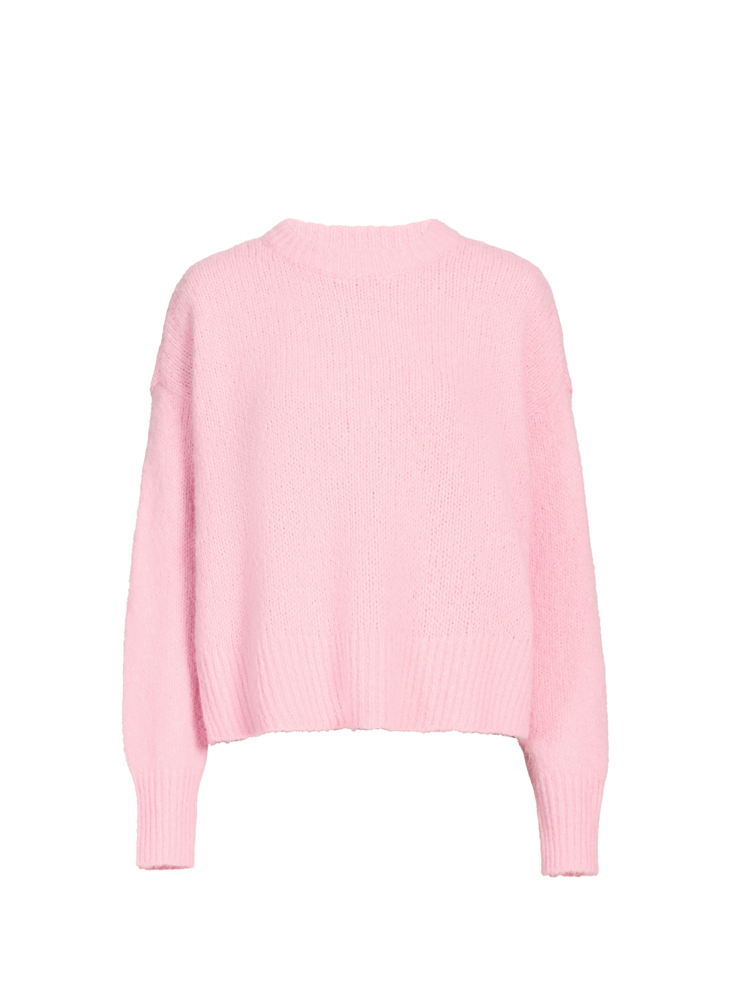 Pull col rond en maille TOPSHOP Rose