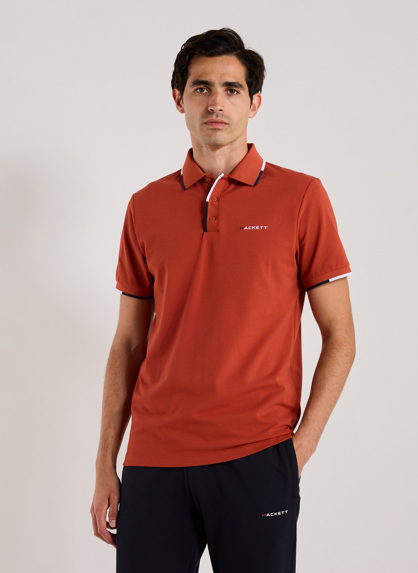 HACKETT Polo à manches courtes en coton mélangé Multicolore