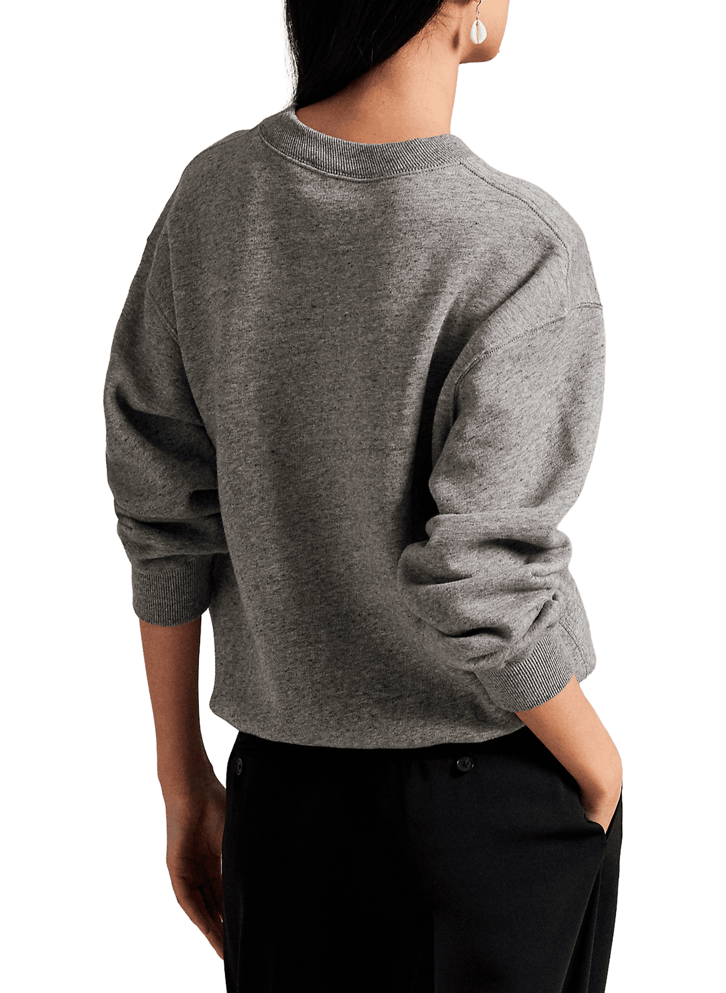 Sweatshirt à logo en coton mélangé POLO RALPH LAUREN Gris