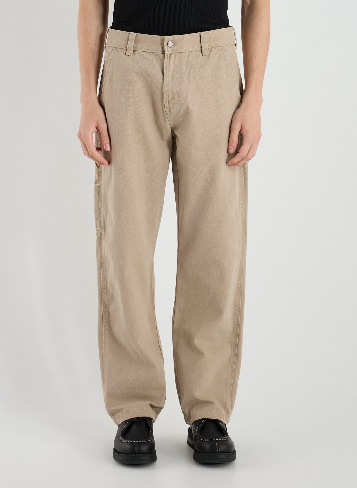 DICKIES Straight cotton trousers Beige