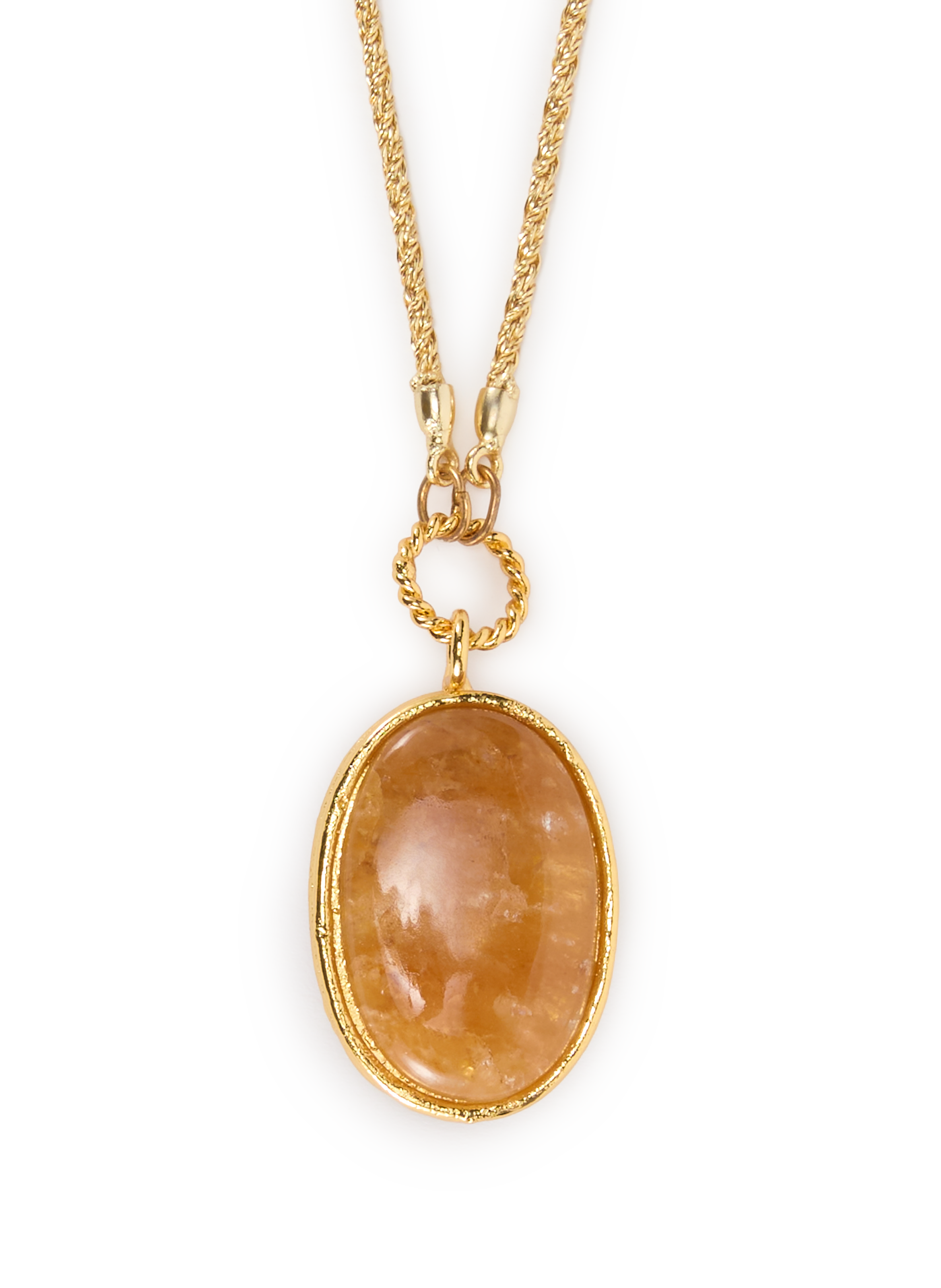 Collier en laiton et pierre SYLVIA TOLEDANO Jaune