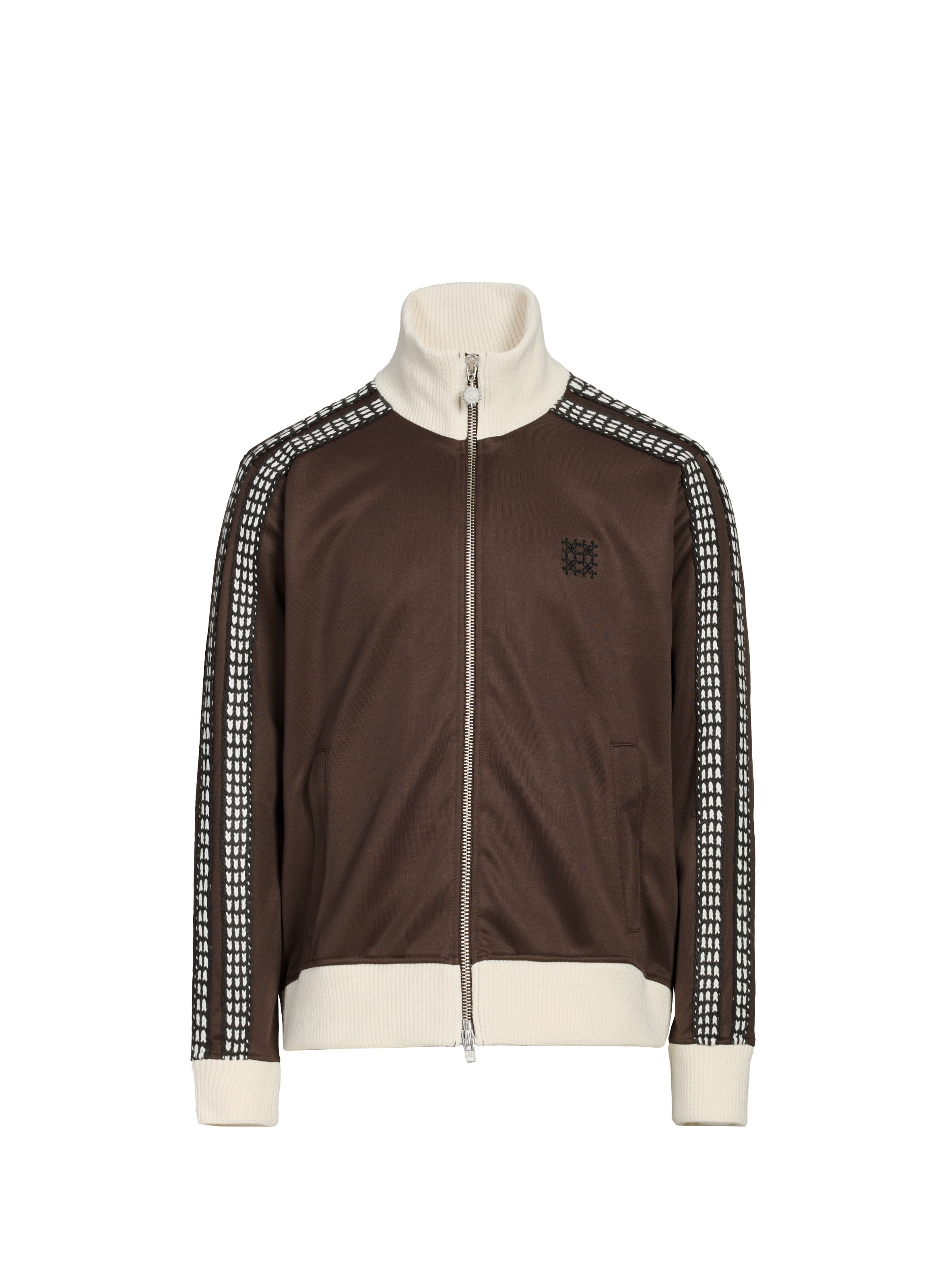 Two-material vest in cotton and wool CALEB Brown