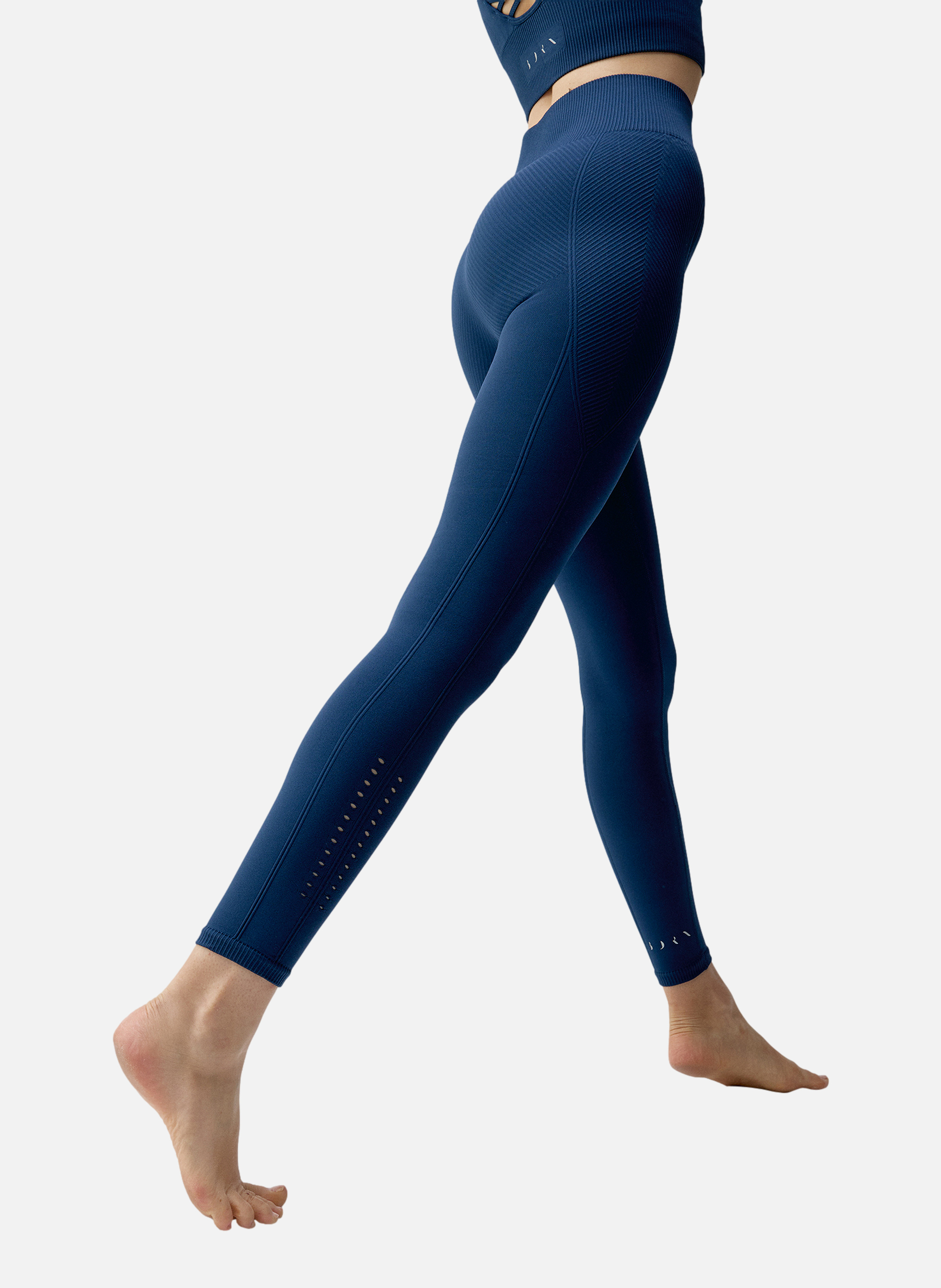 Legging de sport long seamless india BORN LIVING YOGA Bleu