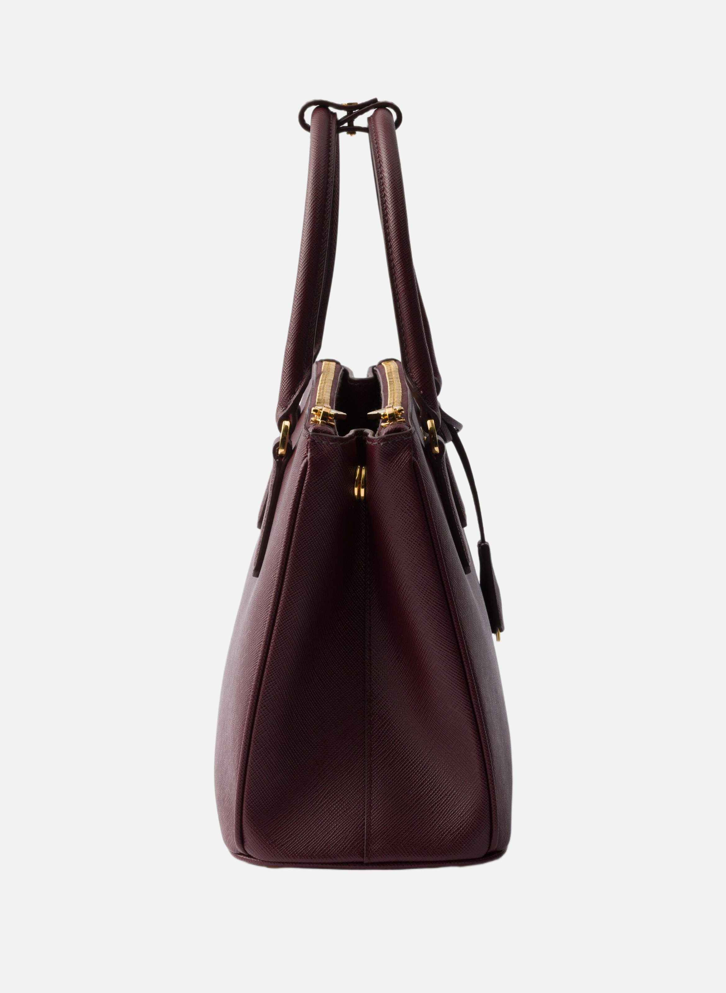 Sac prada galleria en cuir saffiano PRADA Rouge