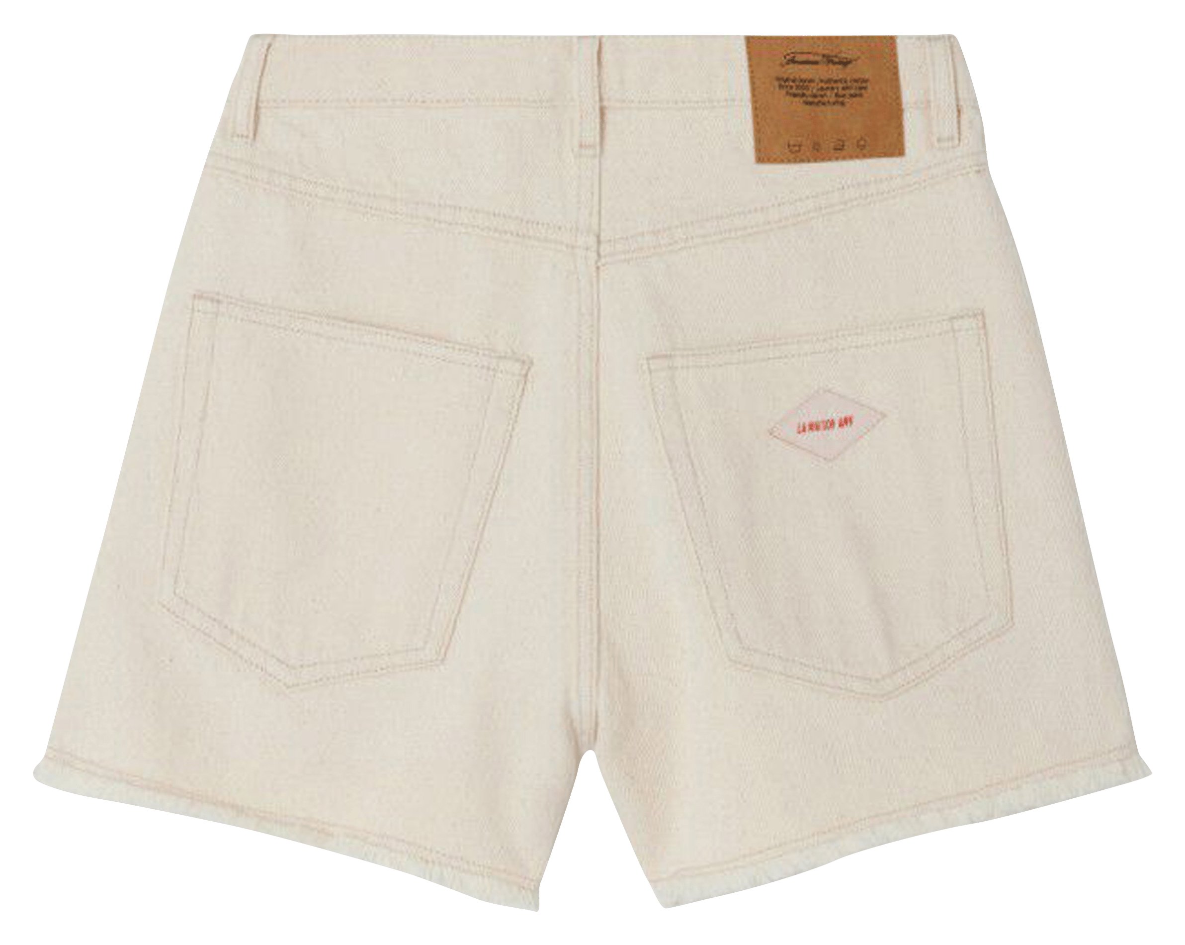 Short taille haute en coton recyclé tineborow AMERICAN VINTAGE Beige