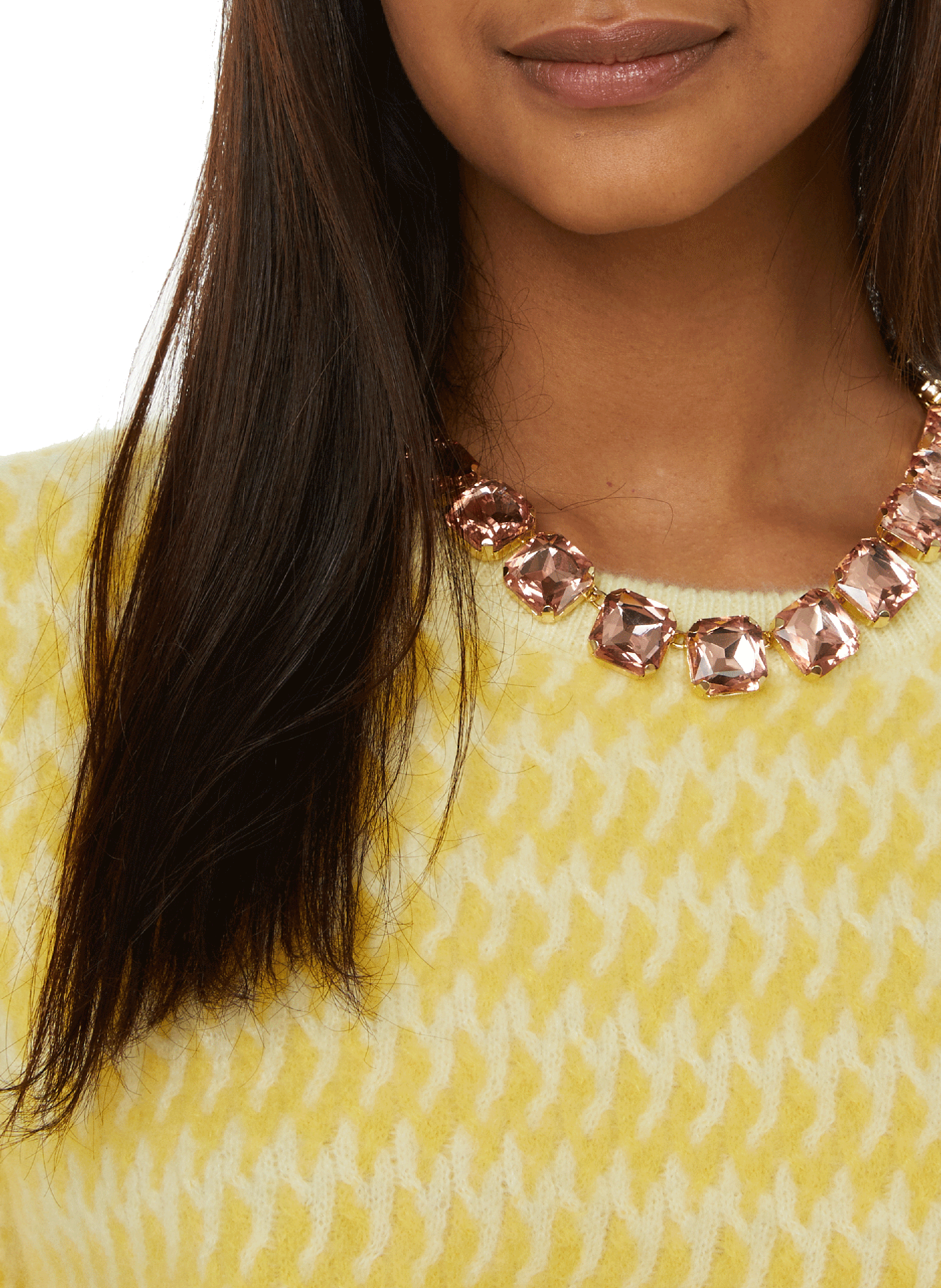 Collier avec cristaux AU PRINTEMPS PARIS Rose