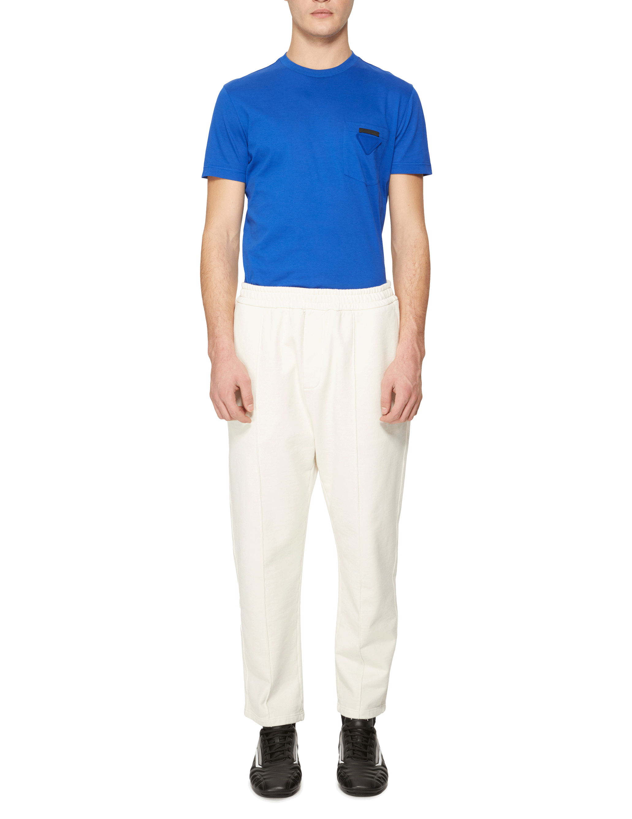 Oxford leather sneakers PRADA Black