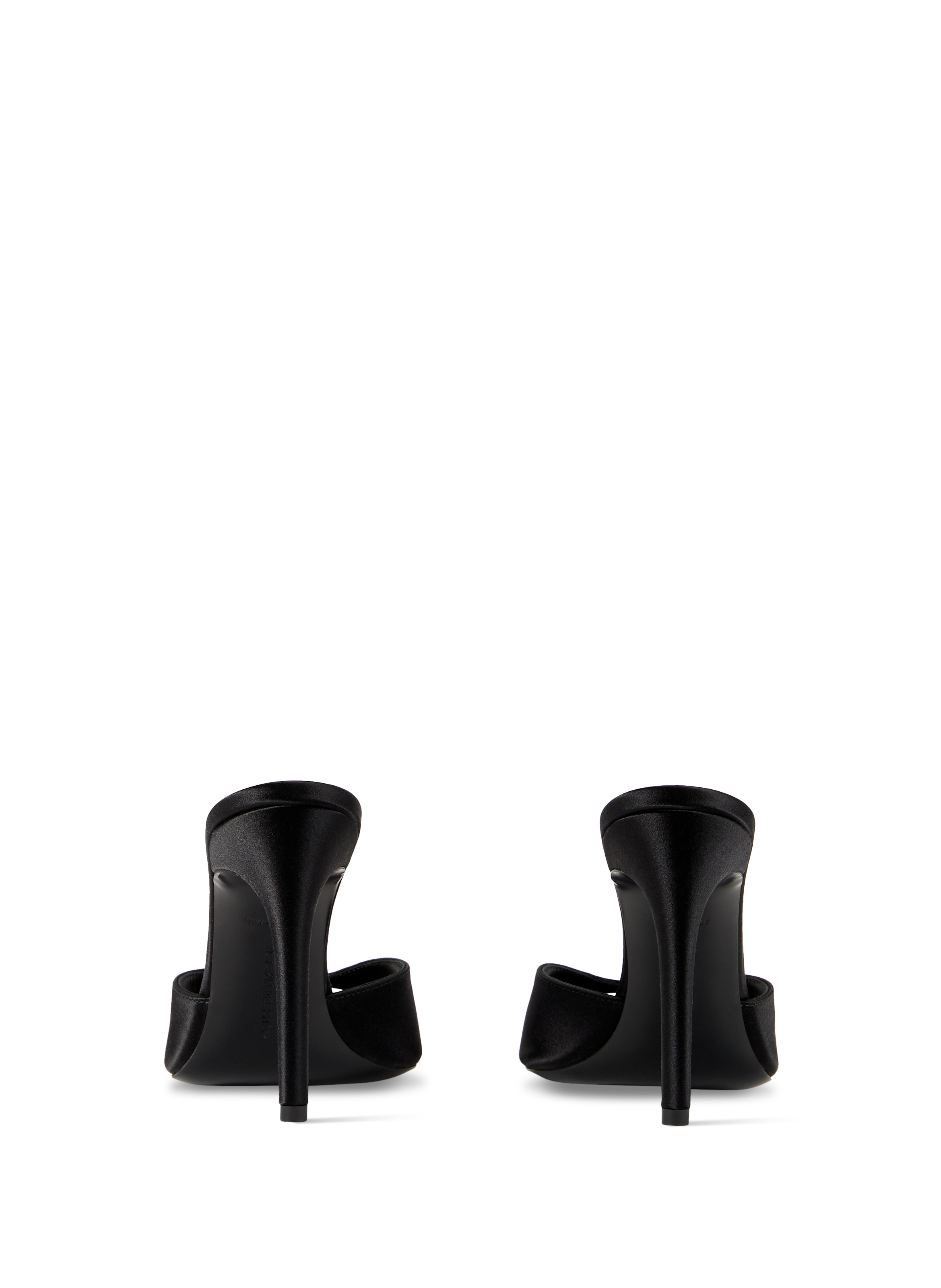 Chaussures satinées à talon en soie et cuir mélangés VICTORIA BECKHAM Noir