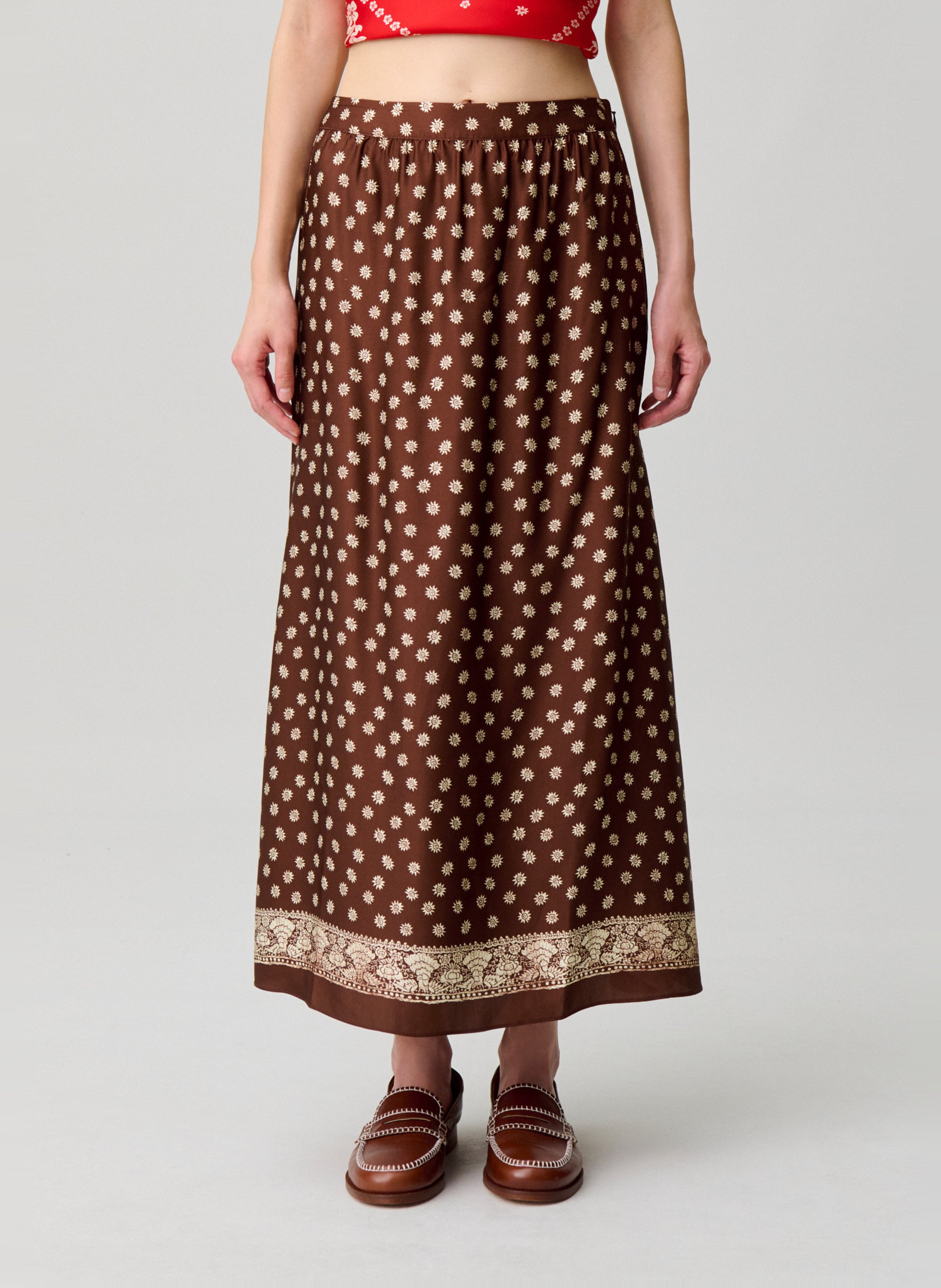 Jupe longue imprimée CLAUDIE PIERLOT Multicolore