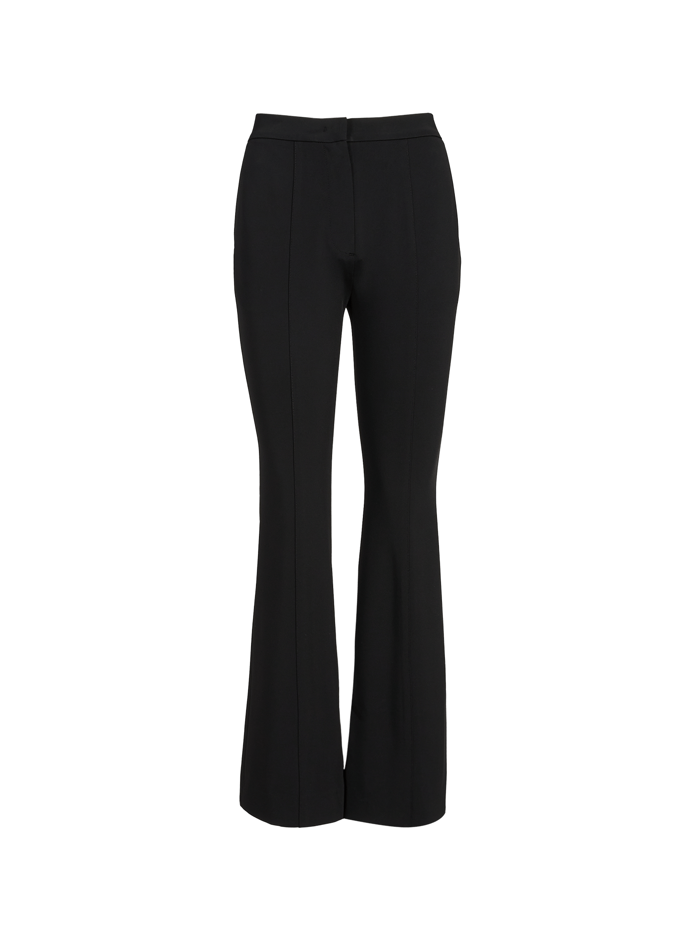 Fitted solid color tailored trousers SANDBEIGE Black