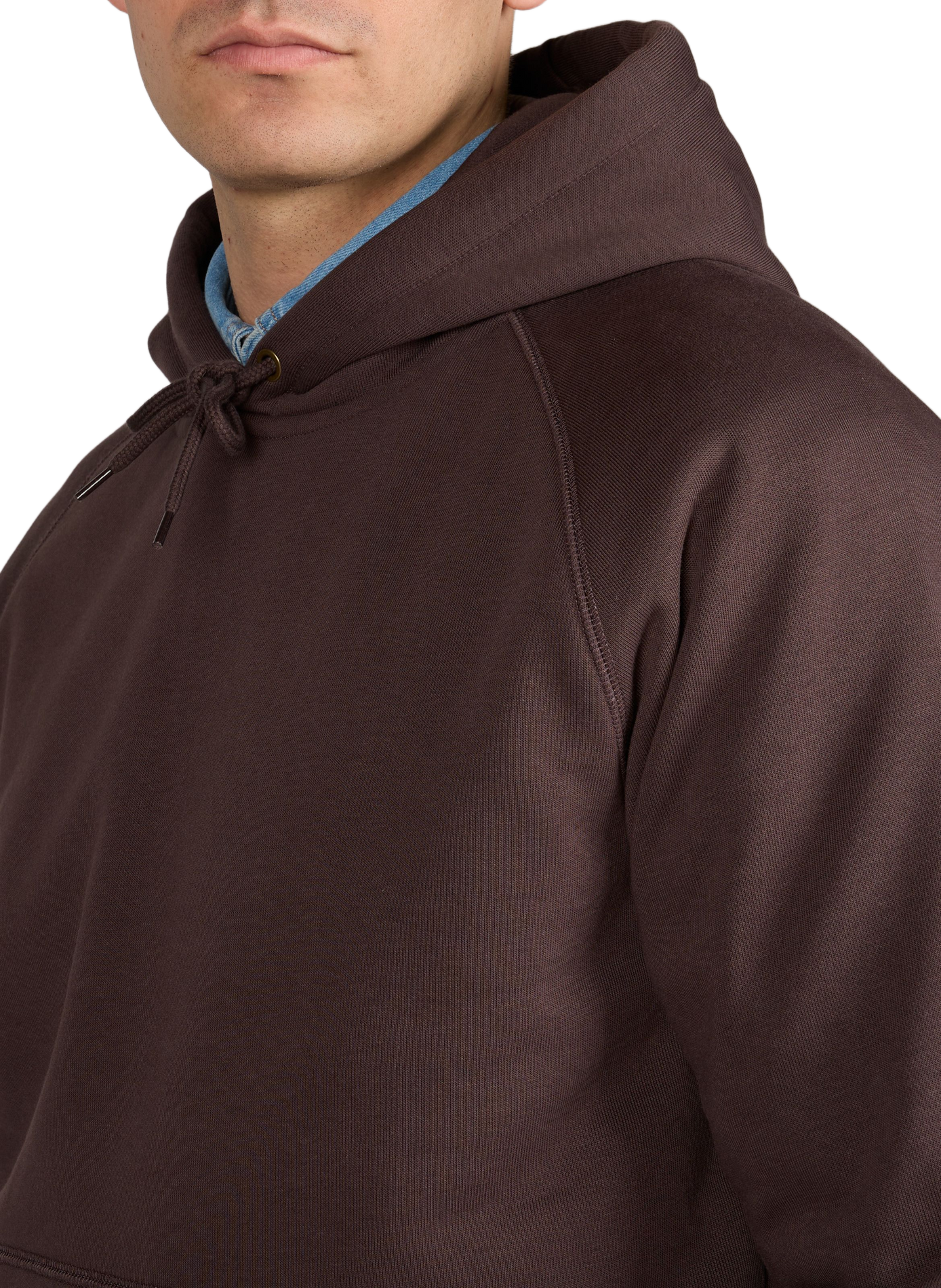 Hoodie uni à capuche en coton mélangé CARHARTT WIP Marron