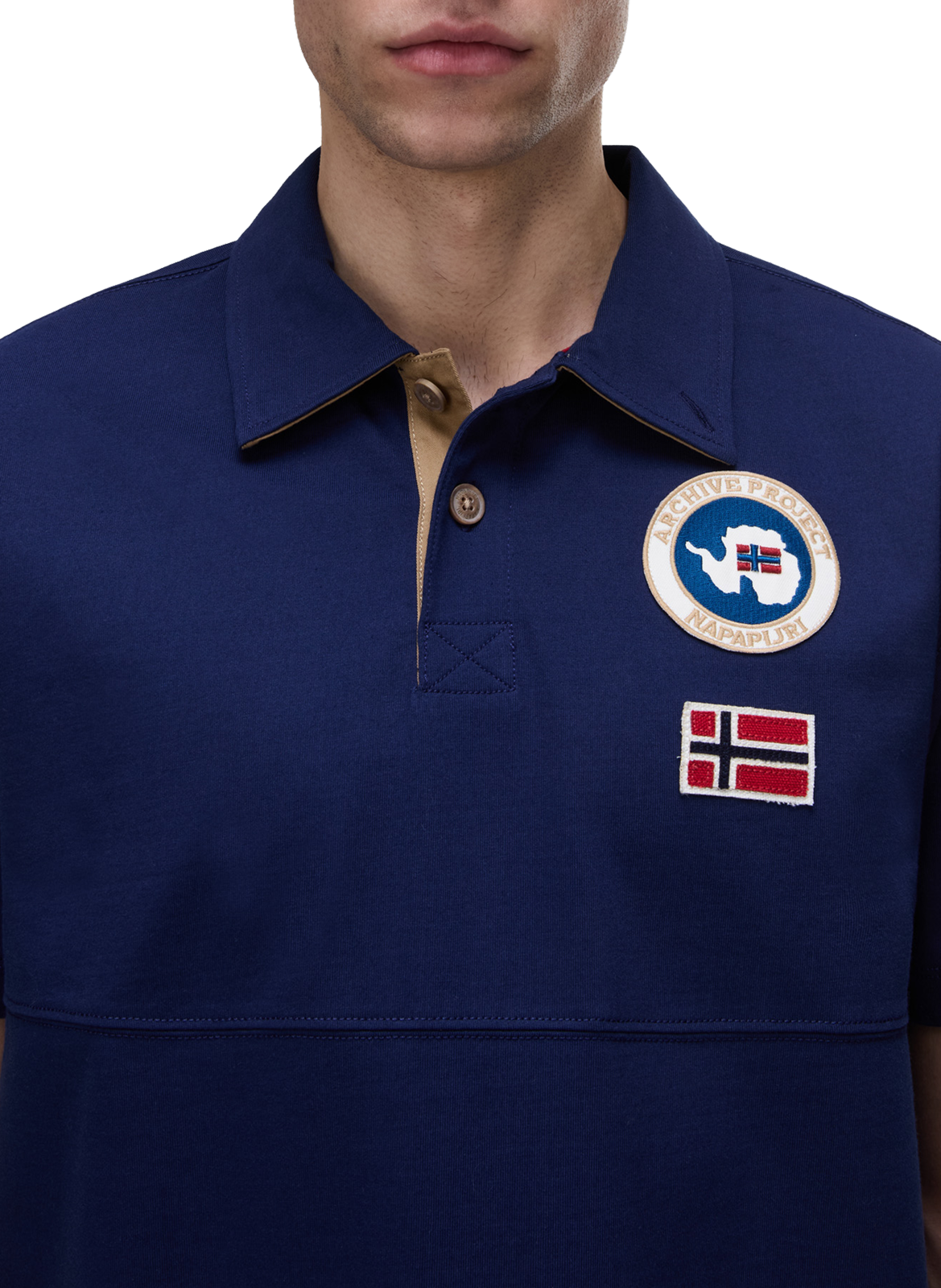 Polo manches courtes Reflect à logo en coton NAPAPIJRI Bleu