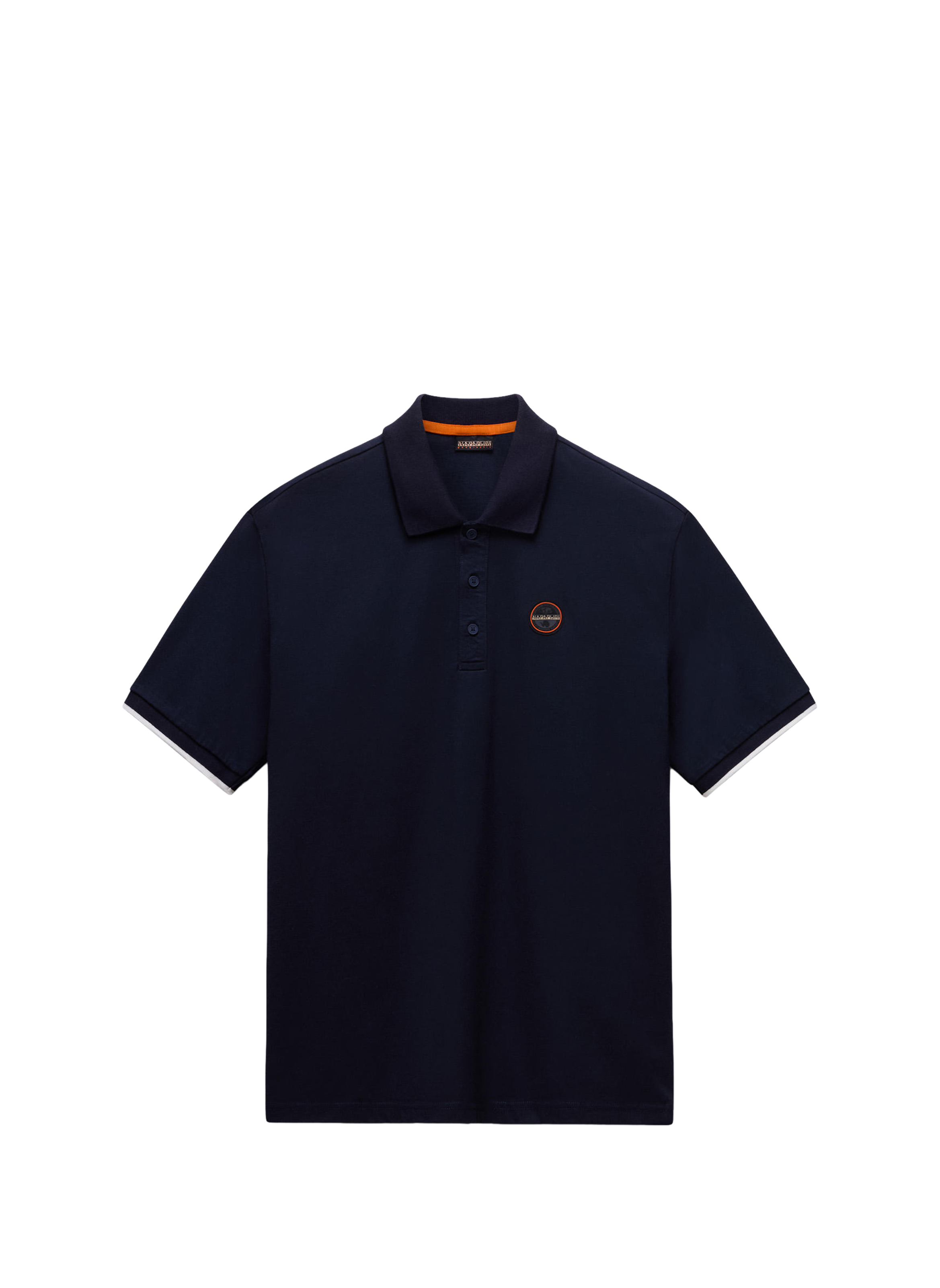 Polo droit à badge en coton  NAPAPIJRI Bleu