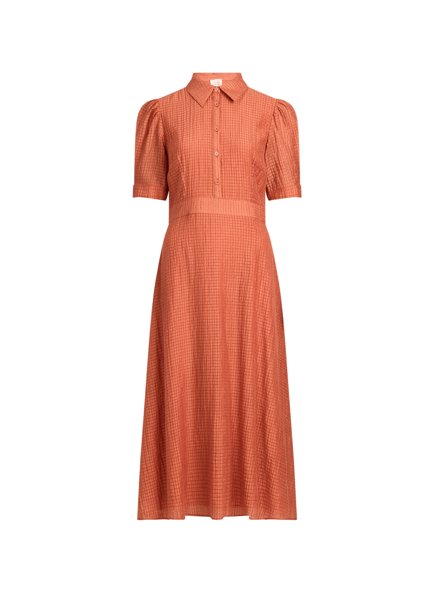 Robe midi évasée à petits carreaux PETITE MENDIGOTE Rose
