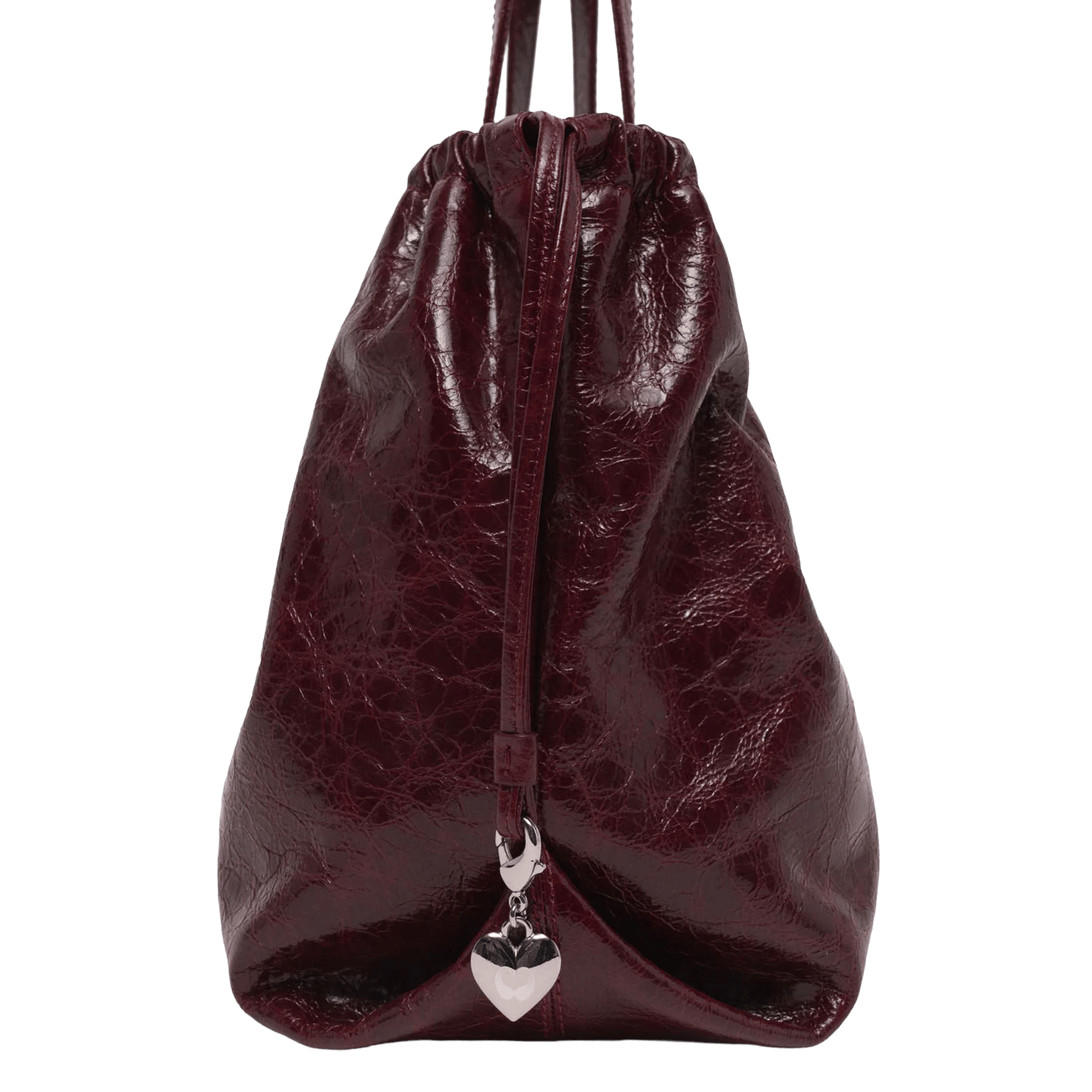 Sac porté épaule en cuir miss m cabas MAJE Rouge