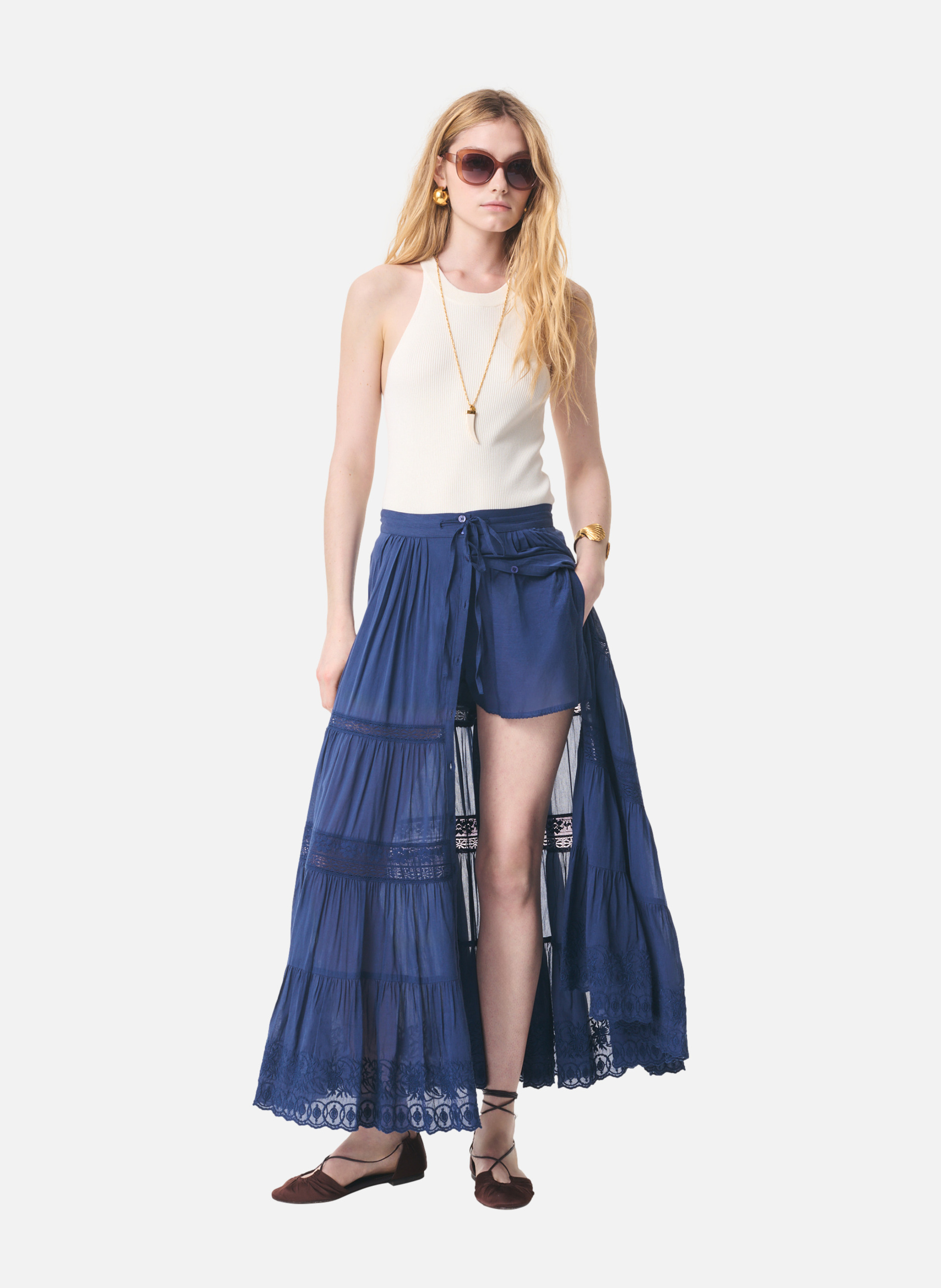 Jupe caravelle VANESSA BRUNO Bleu