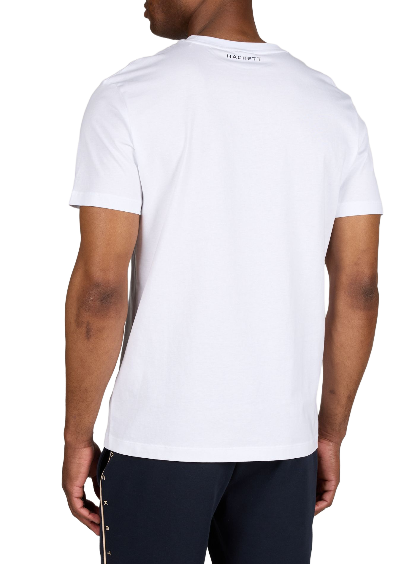 Tee-shirt droit sérigraphié en coton HACKETT Blanc
