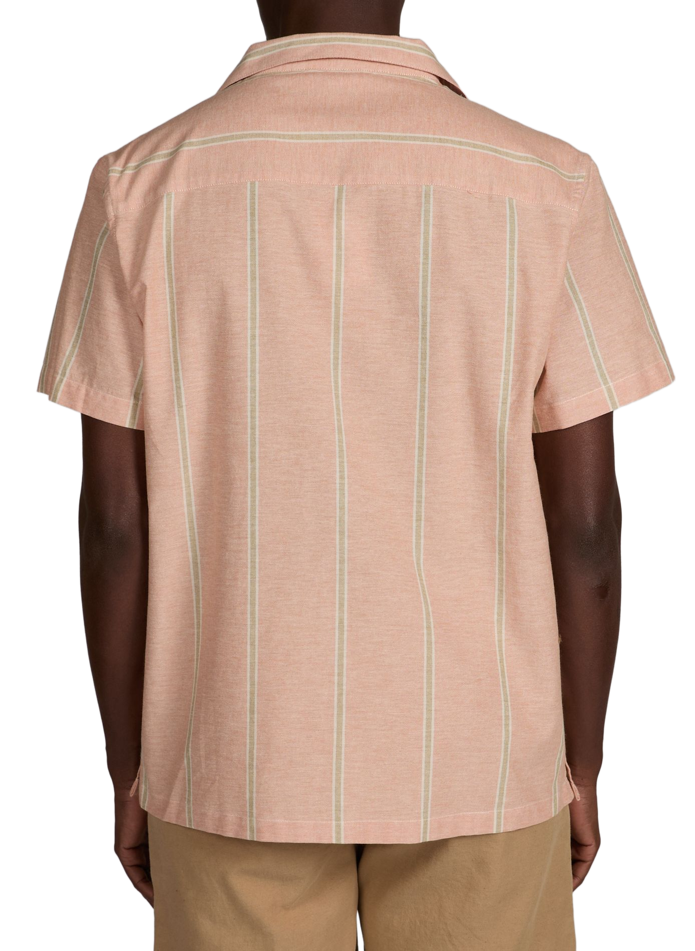 Casual straight striped cotton shirt FAGUO Beige