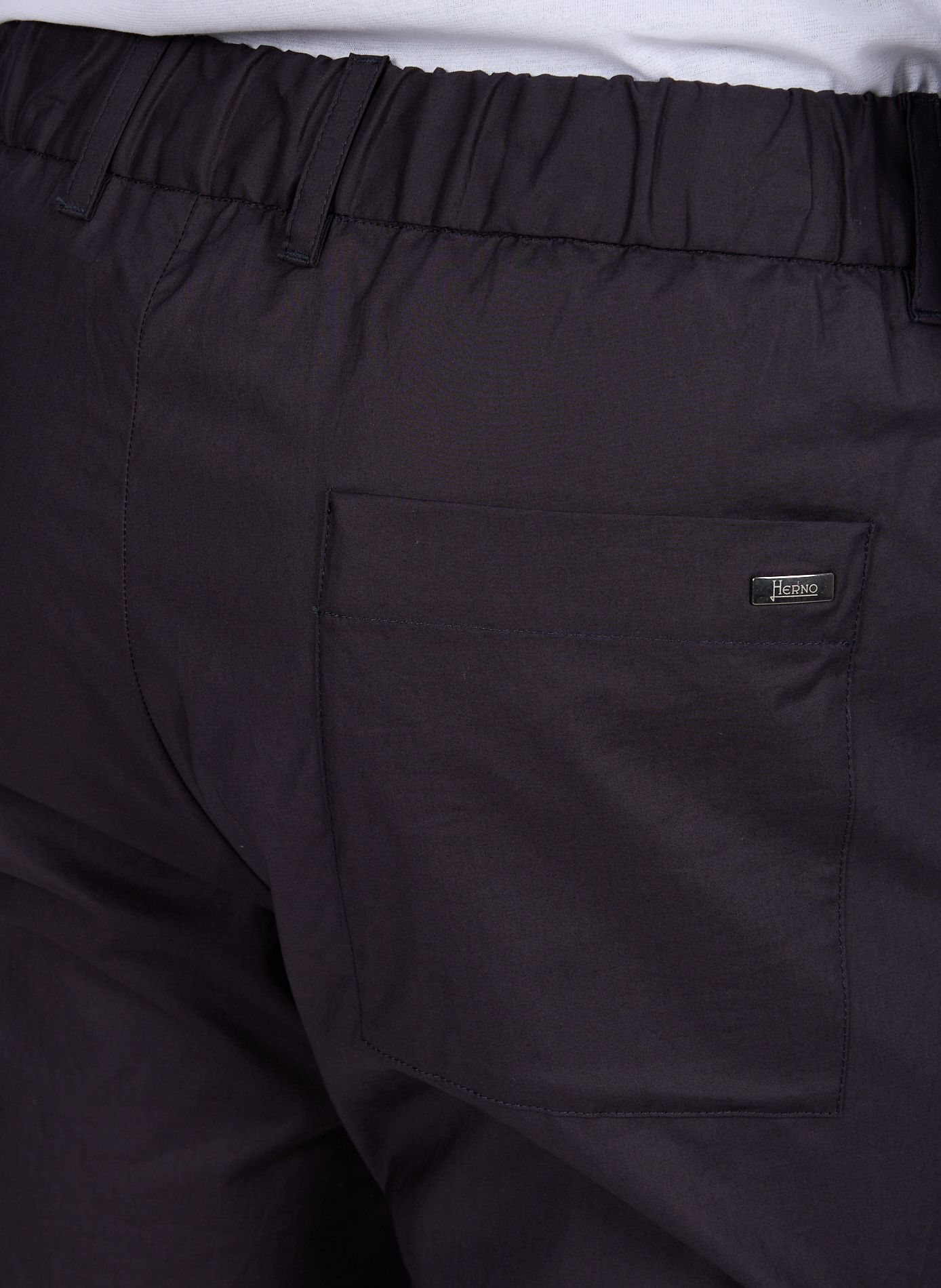 Pantalon à cordon de serrage en coton mélangé HERNO Bleu