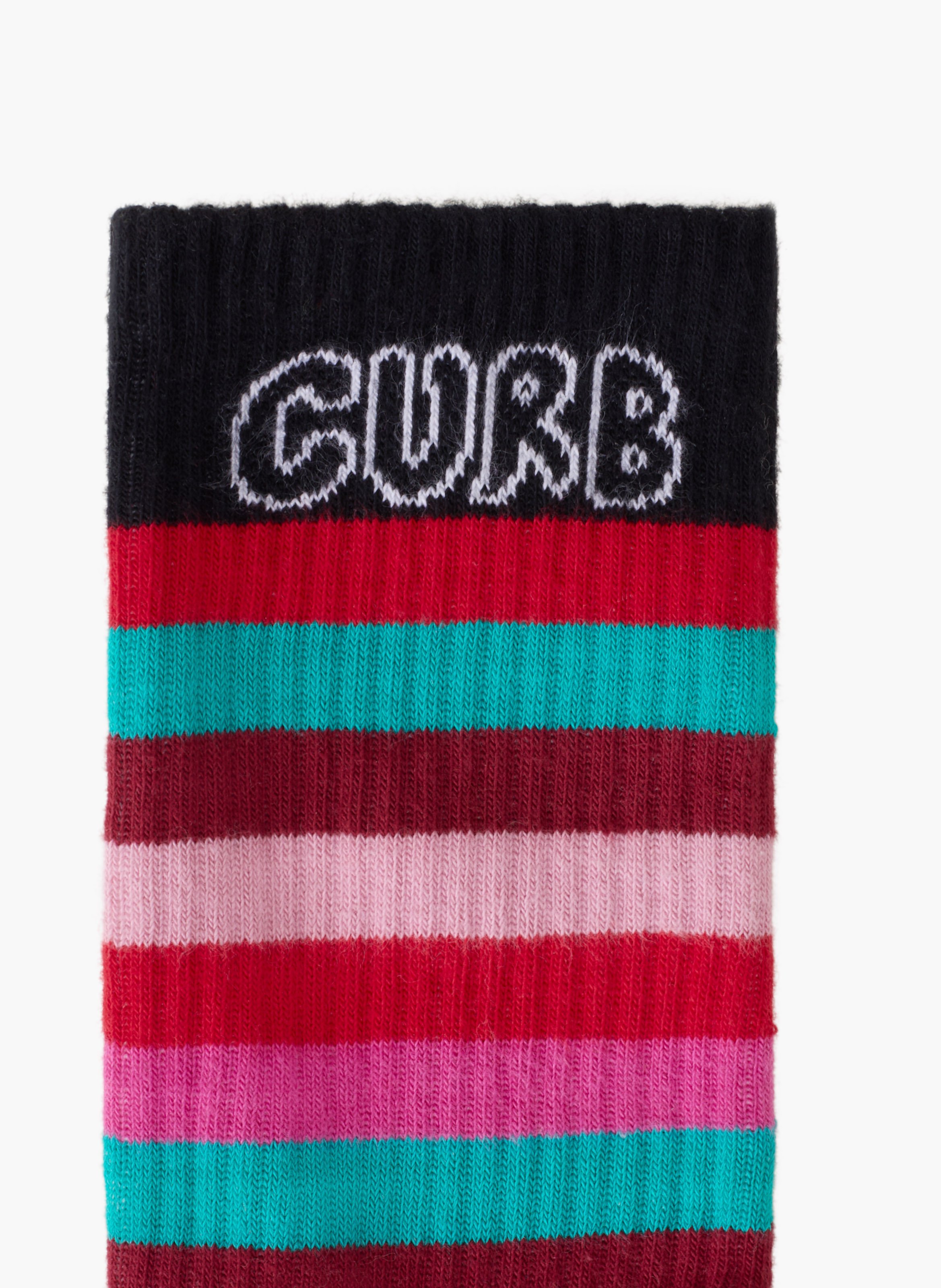 Chaussettes rayees curb LANVIN Rouge