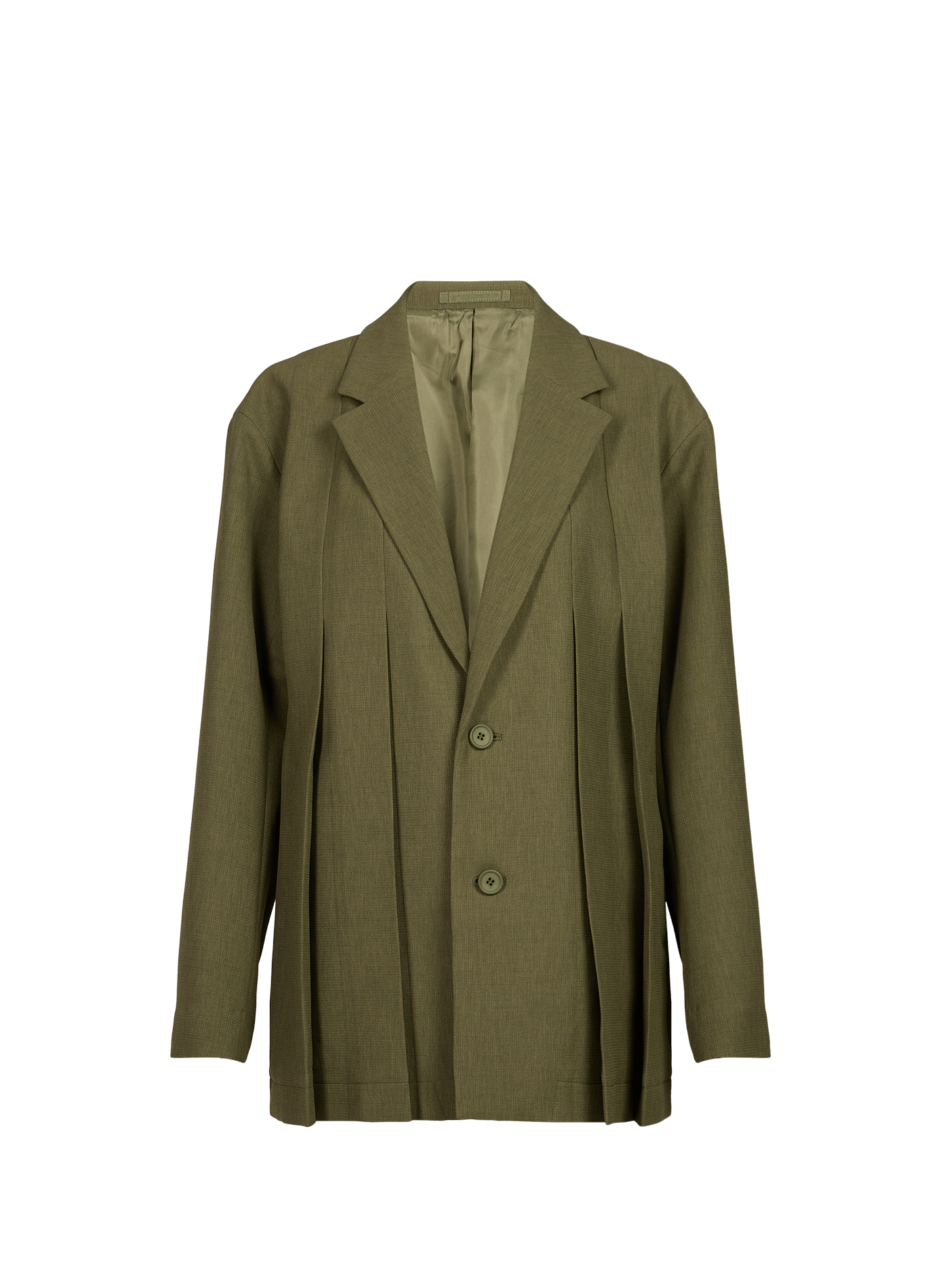 Plissier Blazer mit geradem Schnitt ISSEY MIYAKE Khaki