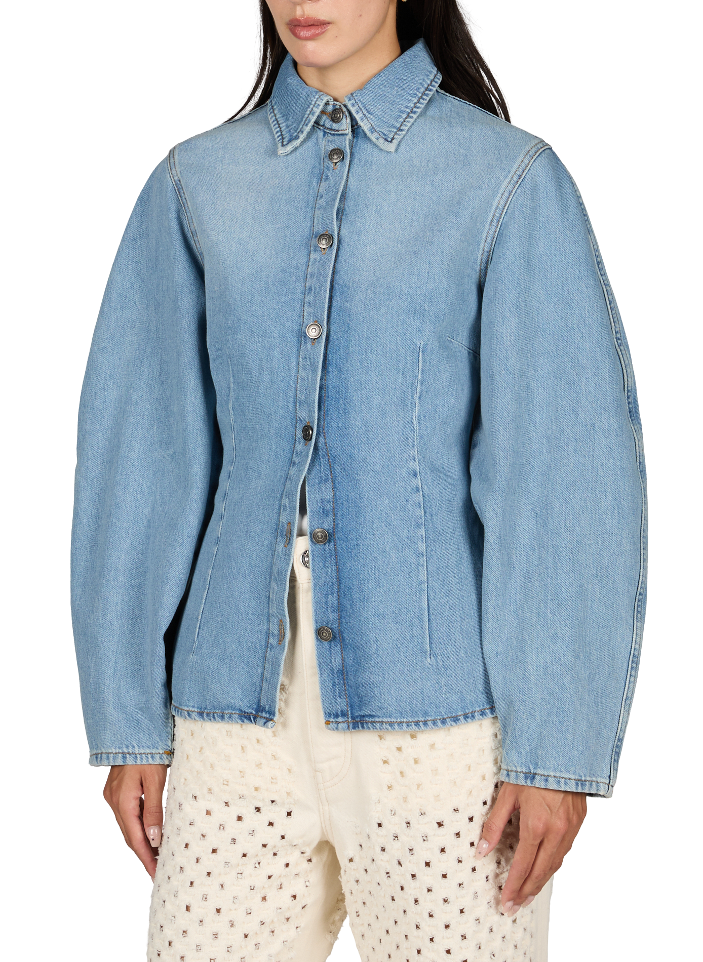 Cotton shirt ROTATE Blue
