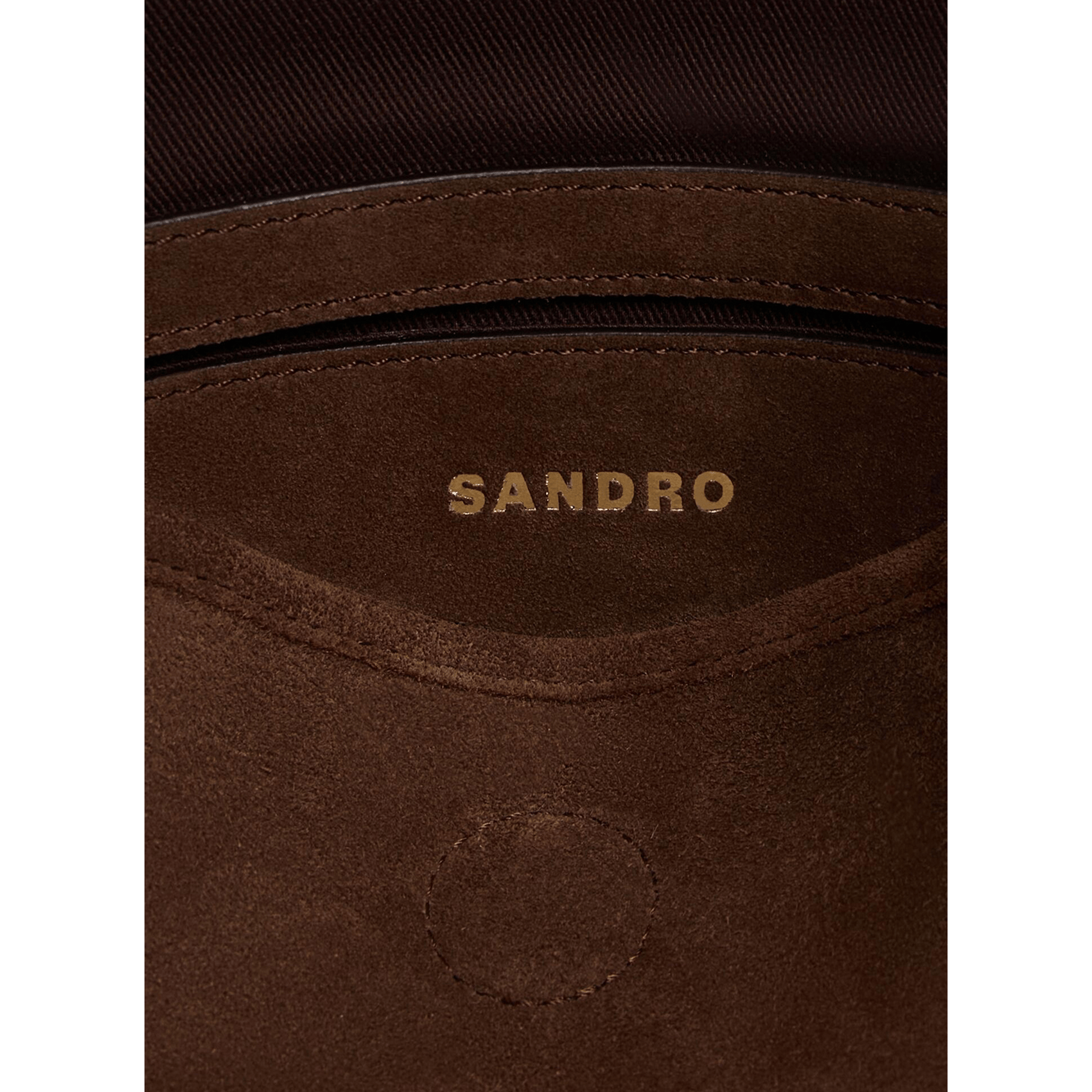 Sac seau en suède SANDRO Marron