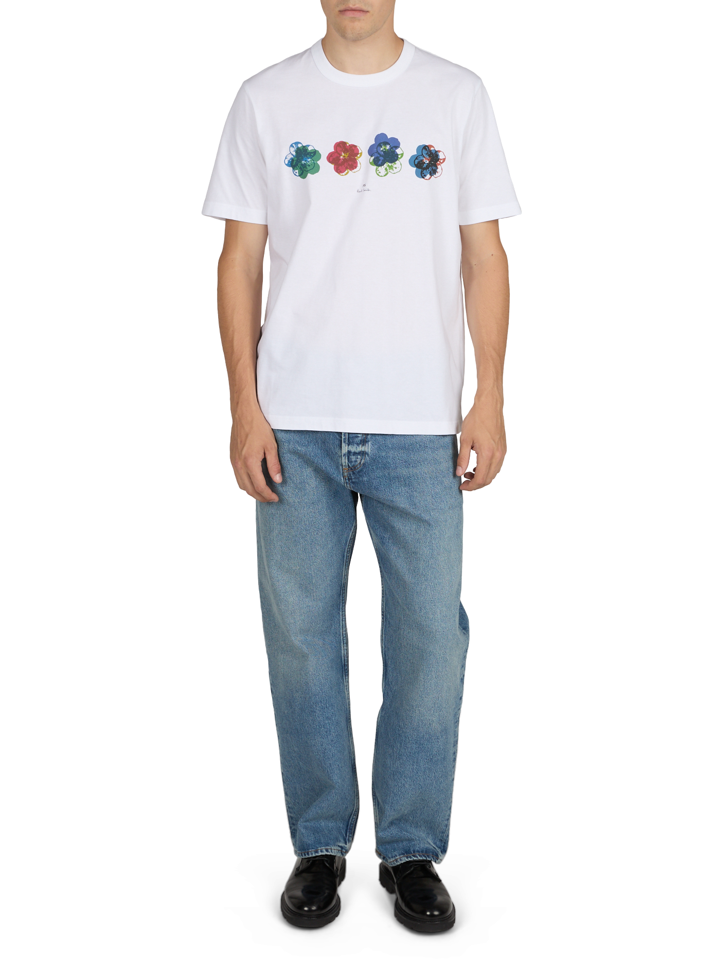 T-shirt droit imprimé en coton PAUL SMITH Blanc