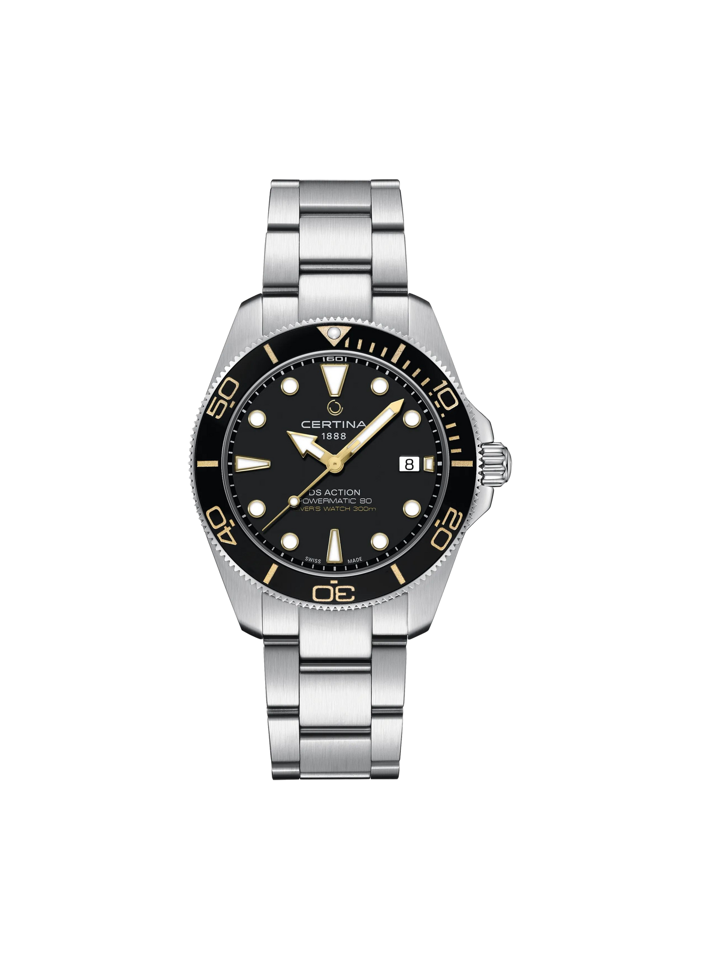 Montre automatique DS ACTION DIVER en acier inoxydable CERTINA Noir