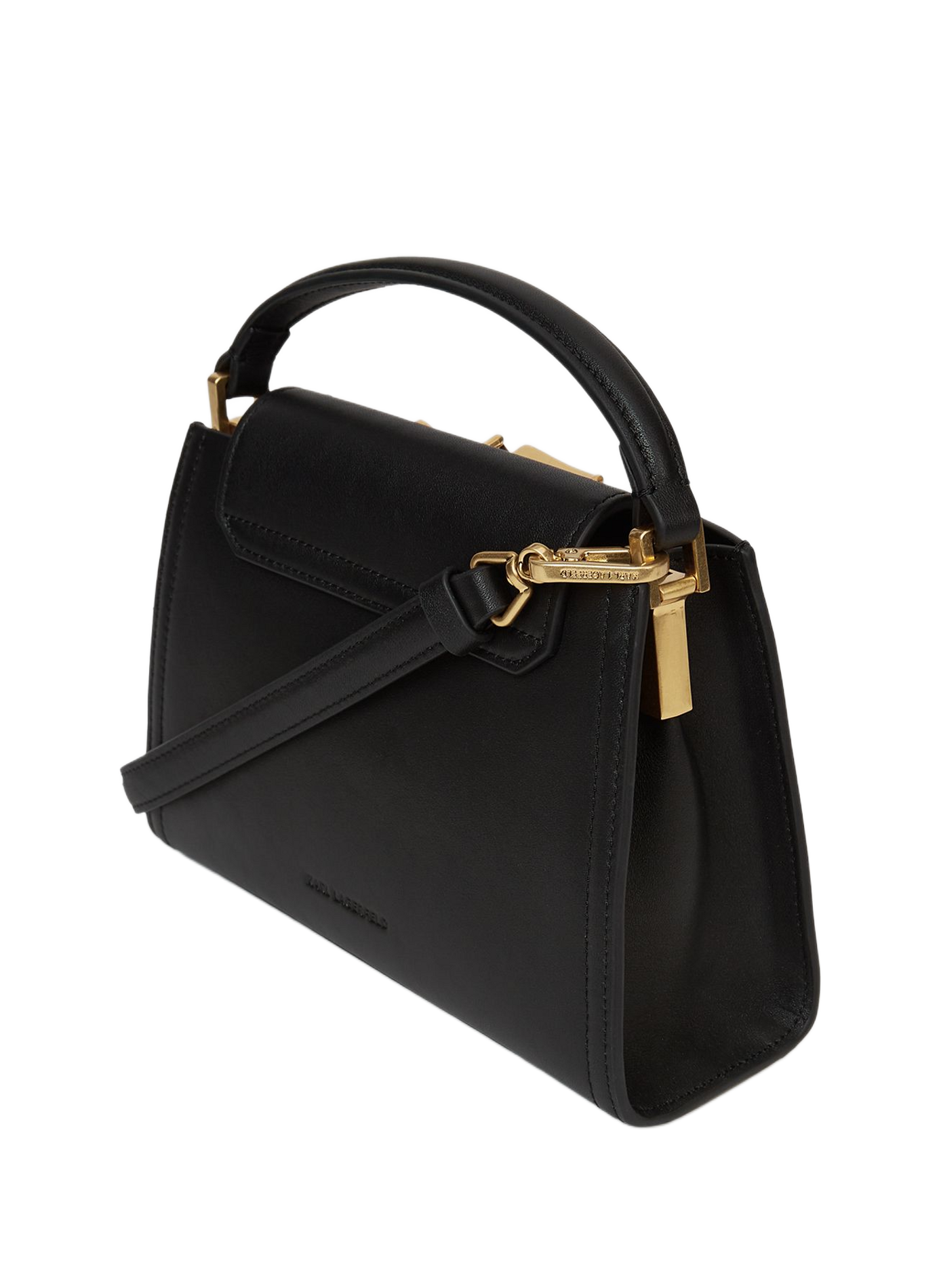 Lederhandtasche K/Signature Mini KARL LAGERFELD Schwarz
