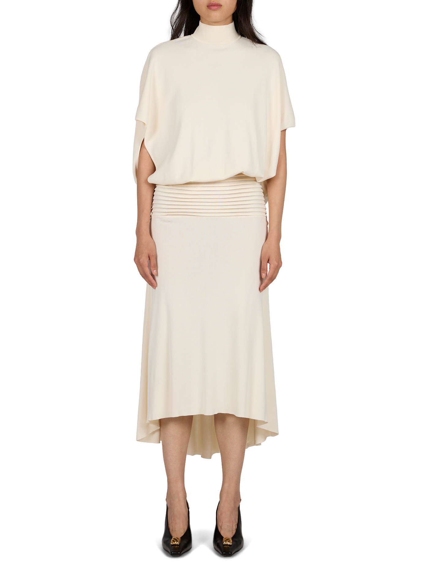 Robe longue à taille froncée ARAKII Blanc