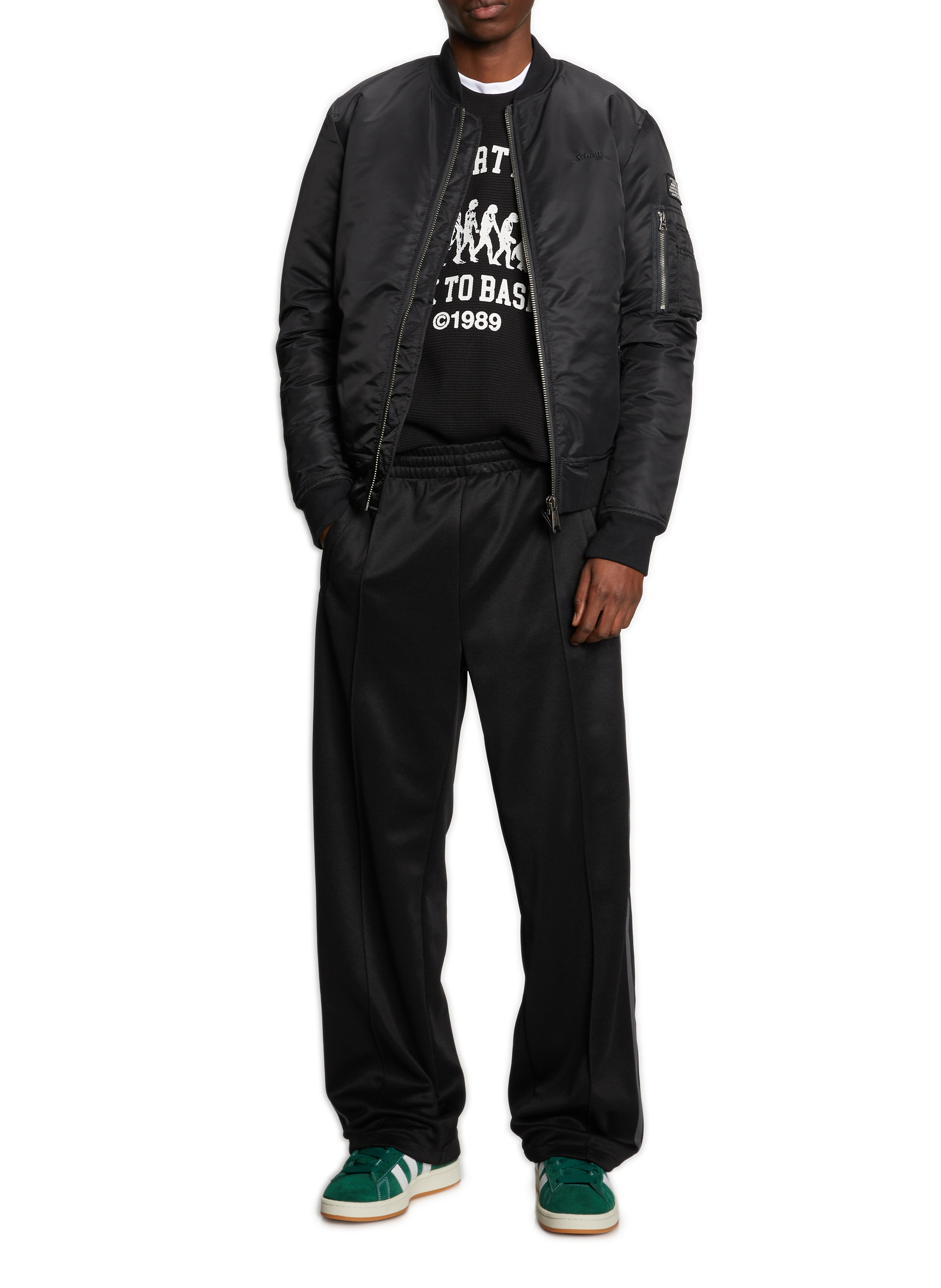 Logo-Bomberjacke SCHOTT Schwarz