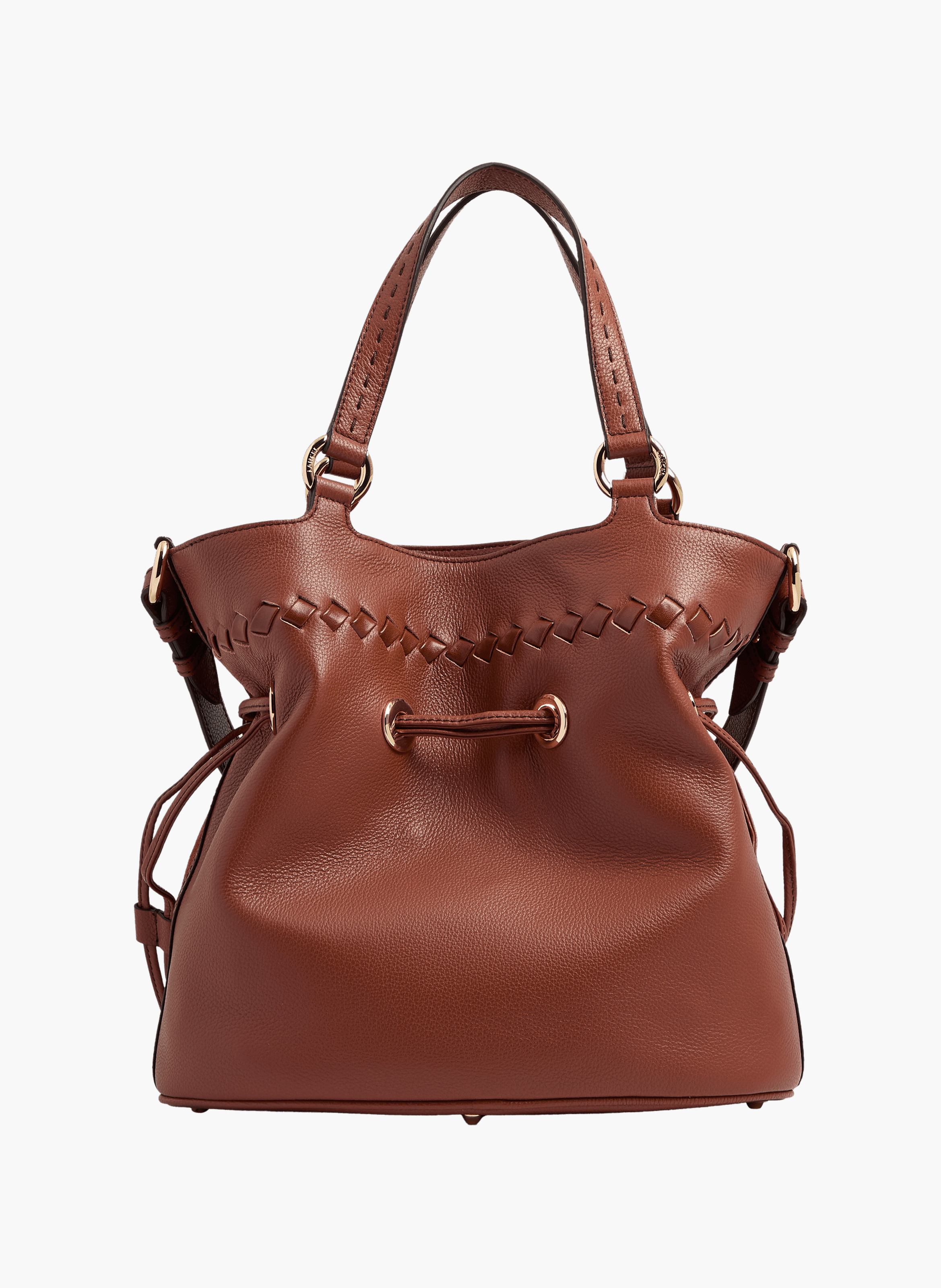 Sac seau premier flirt de lancel en animation 150y whipstitched : cuirs de vachette suede & graine LANCEL Rouge